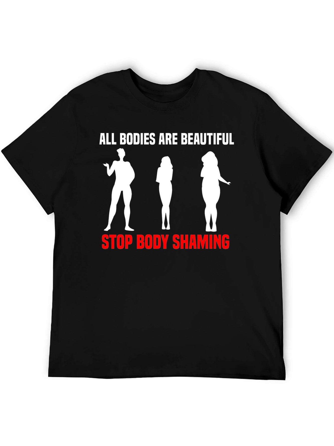 Black All Bodies are Beautiful Graphic Tee view 5