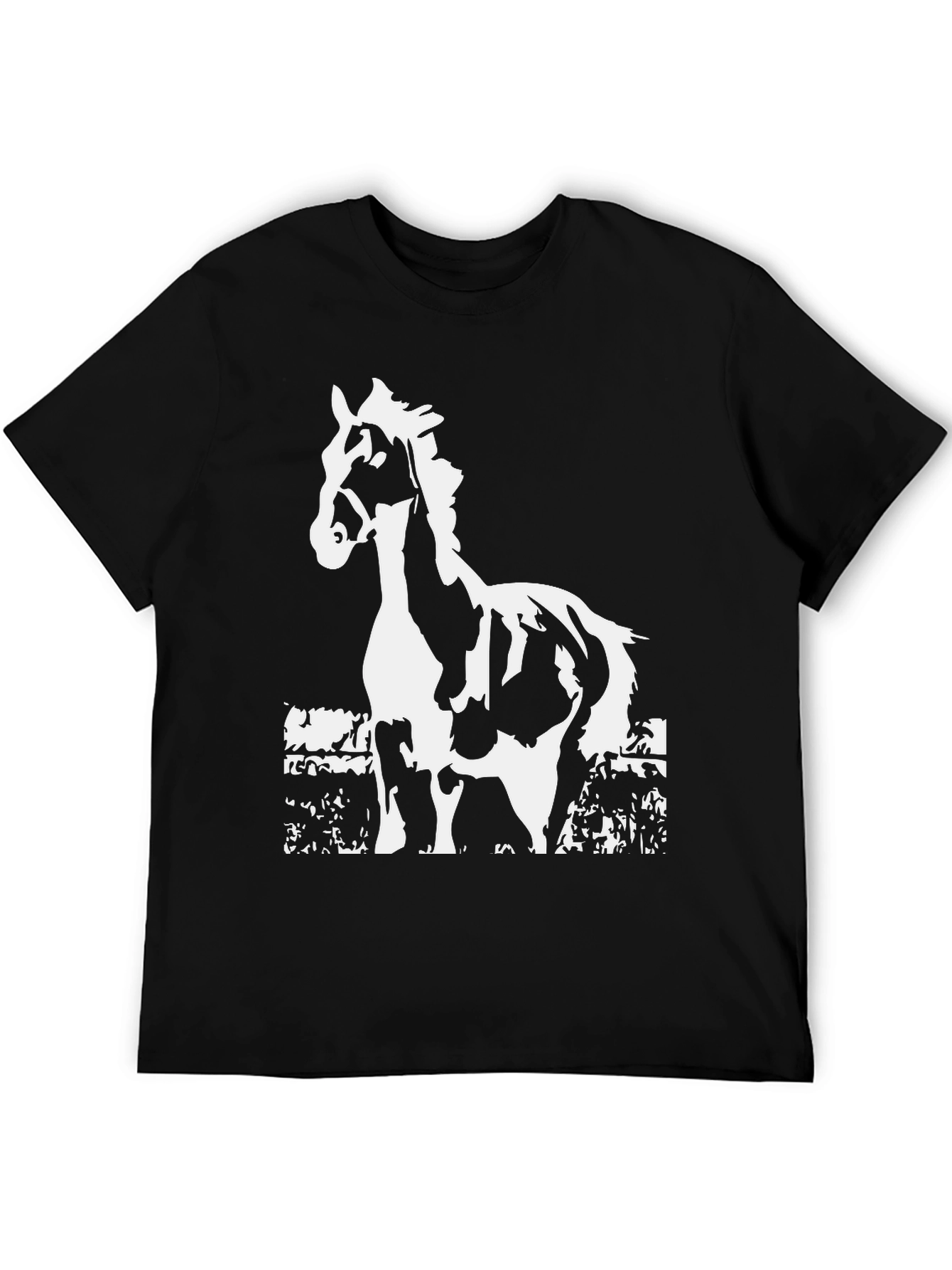 Black Horse Graphic T-Shirt - Black view 5