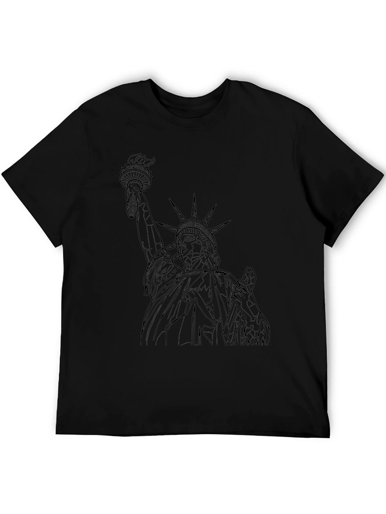 Black Statue of Liberty Graphic Tee - Black view 5