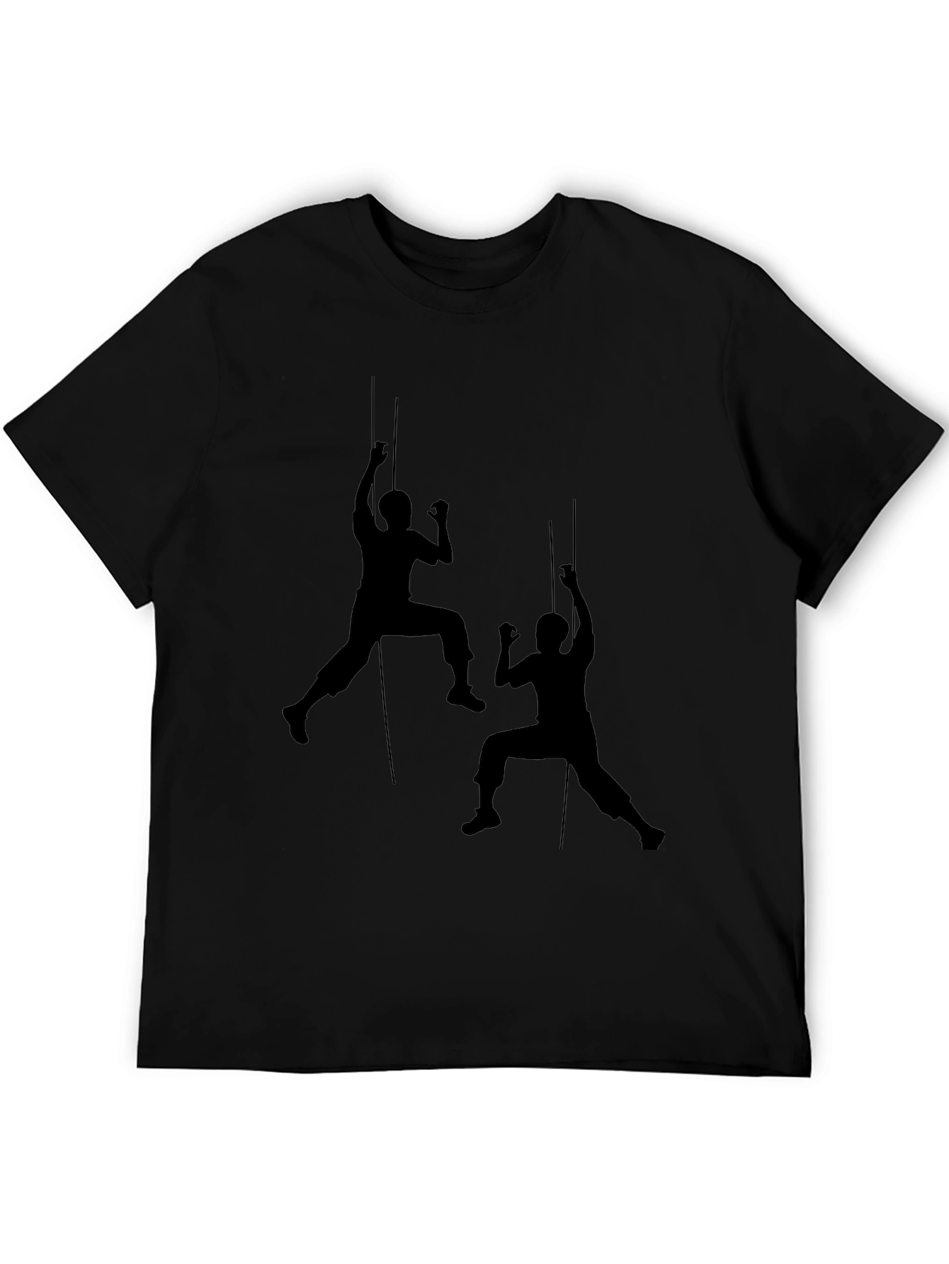 Black Black Climbing Silhouette T-Shirt view 5