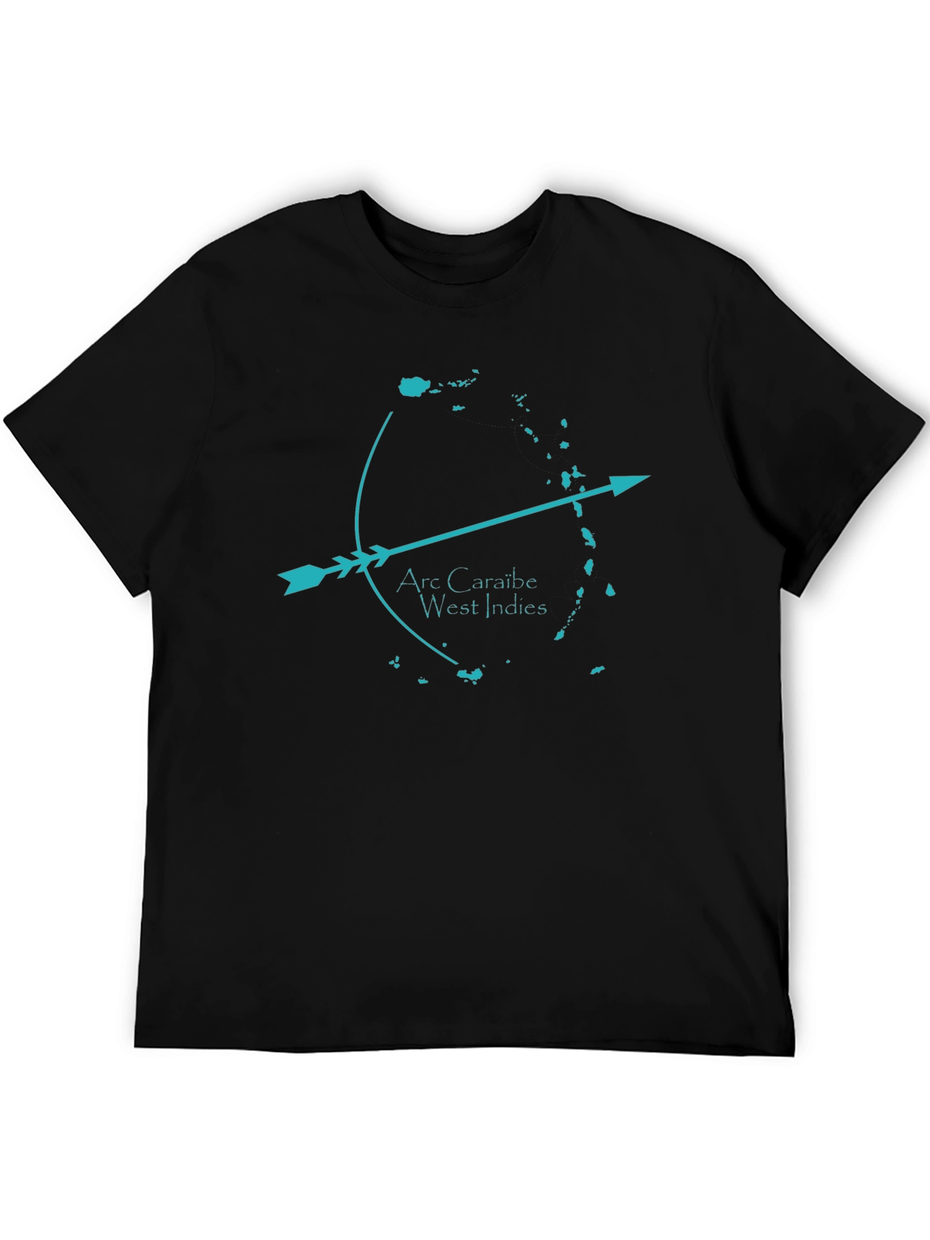 Black Caribbean Islands Bow & Arrow Graphic Tee view 5