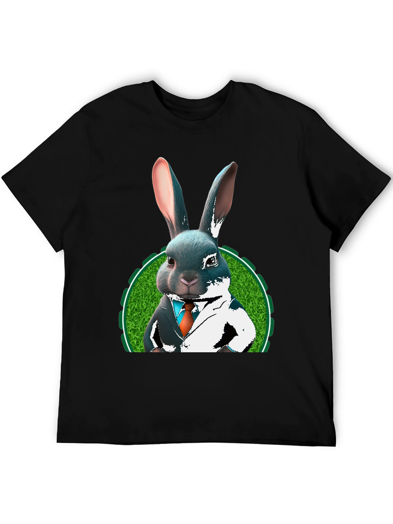 Black Sophisticated Rabbit T-Shirt - Black view 5