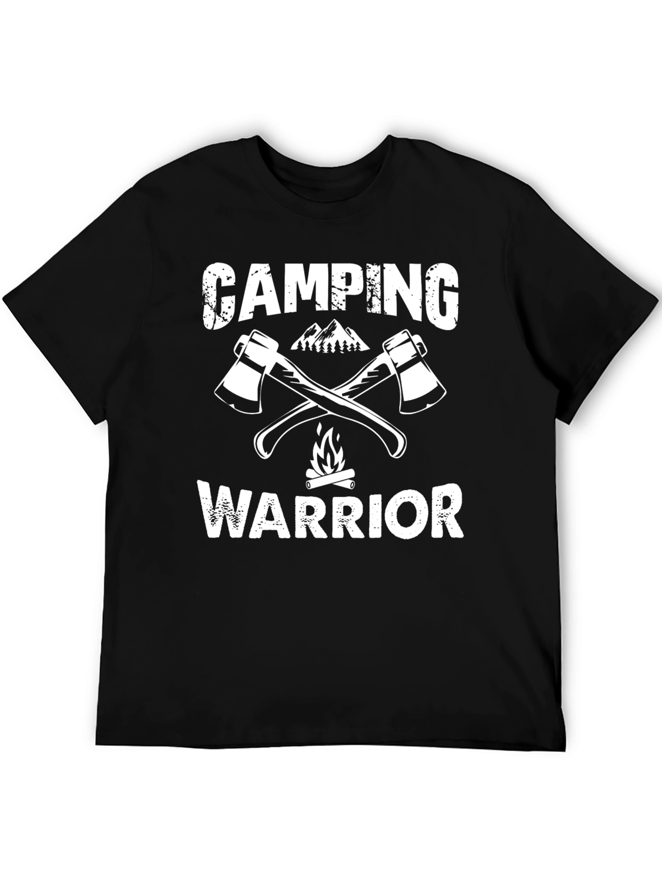 Black Camping Warrior Graphic T-Shirt view 5