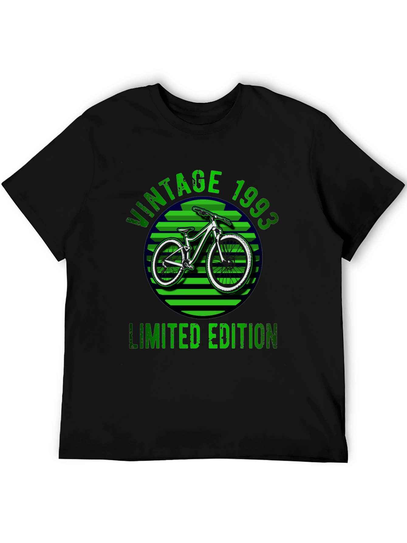 Black Vintage 1993 Limited Edition Bicycle Graphic T-Shirt view 5