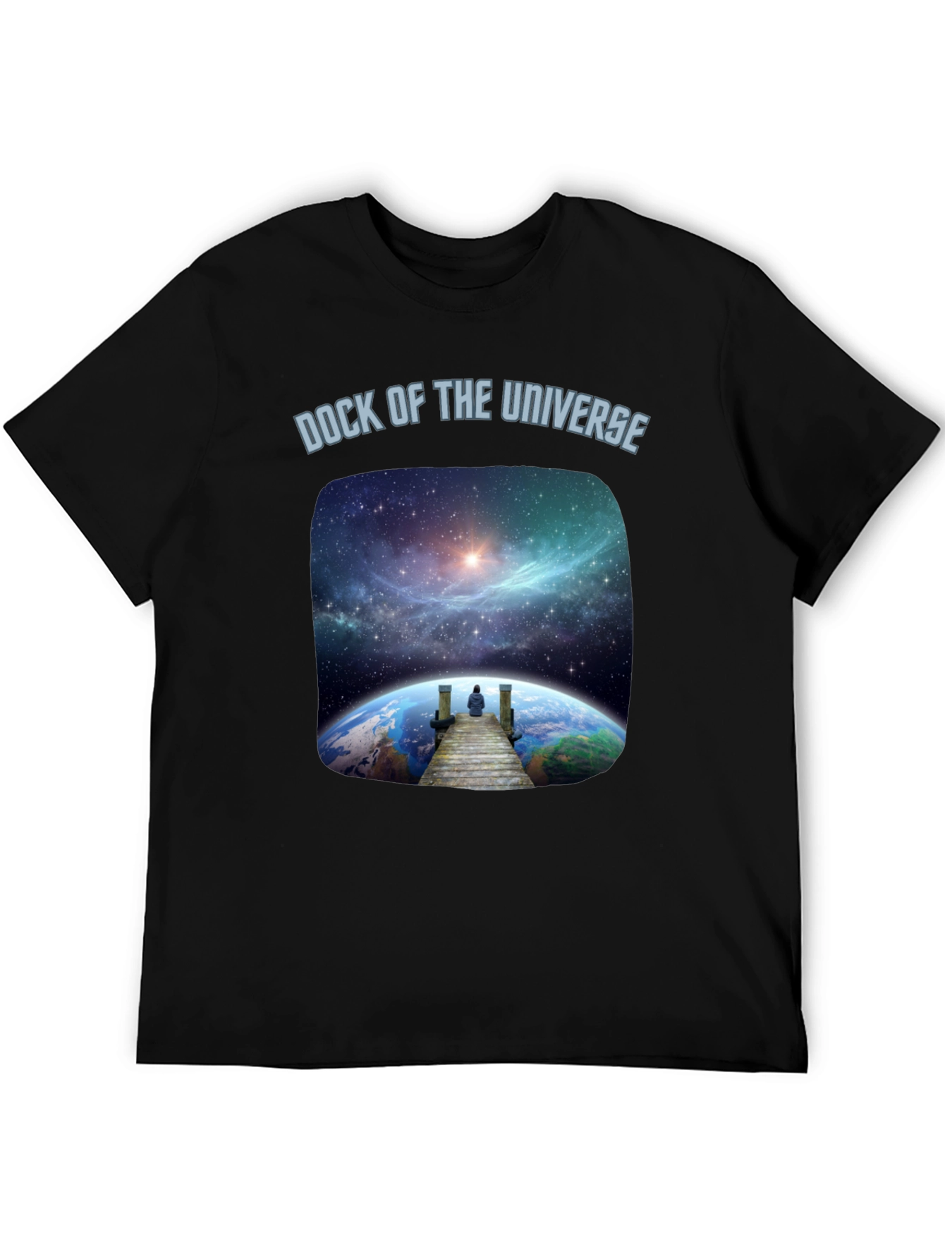 Black Dock of the Universe Graphic T-Shirt - Cosmic Dreams view 5