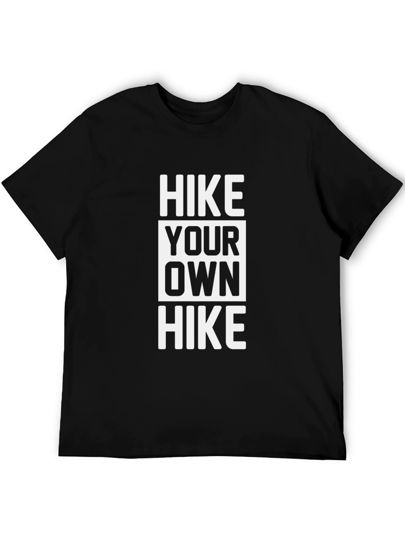 Black Hike Your Own Hike Graphic Tee - Outdoor Adventure T-Shirt view 5