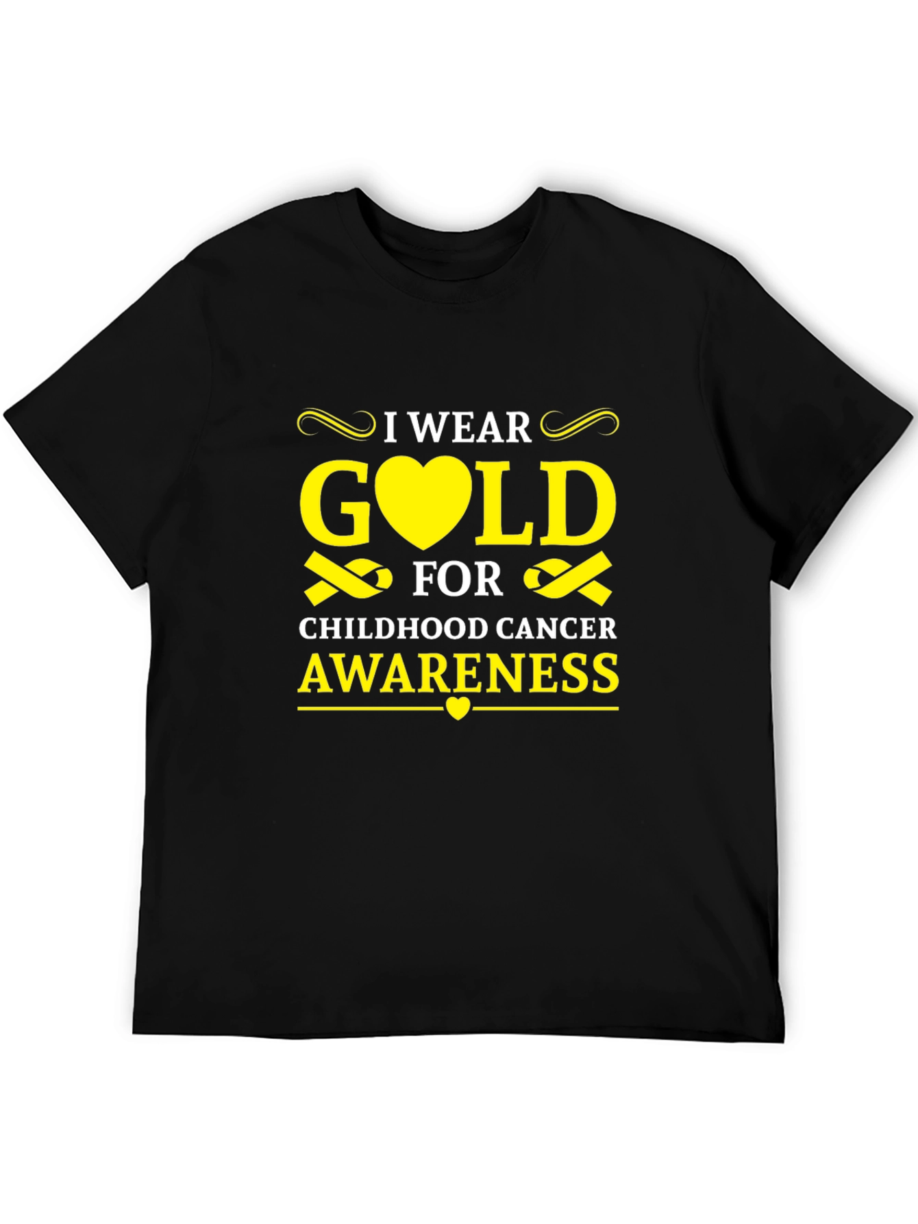 Childhood Cancer Awareness I Wear Gold T-Shirt - 5