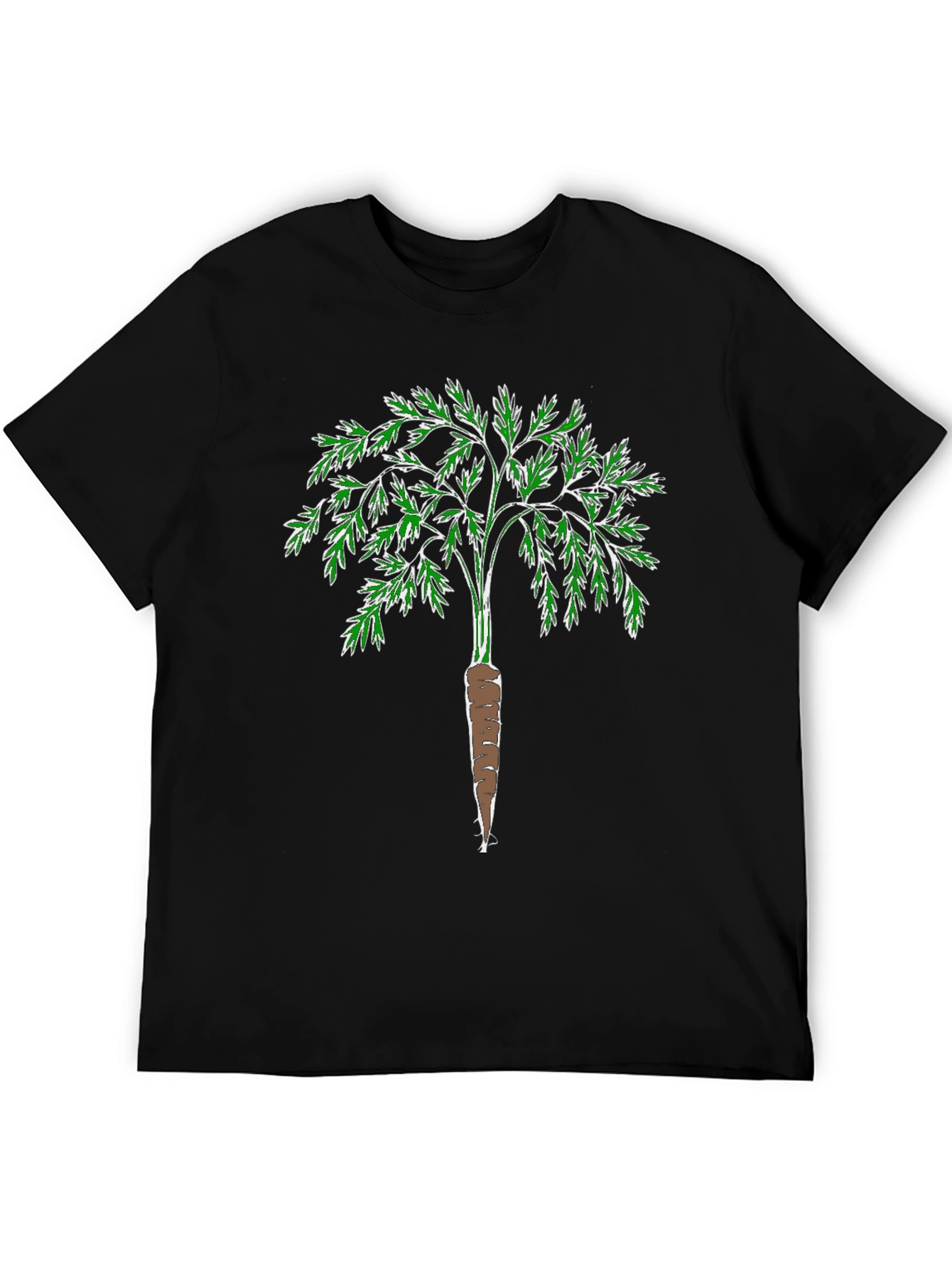 Black Carrot Tree Graphic T-Shirt - Black Cotton Blend view 5