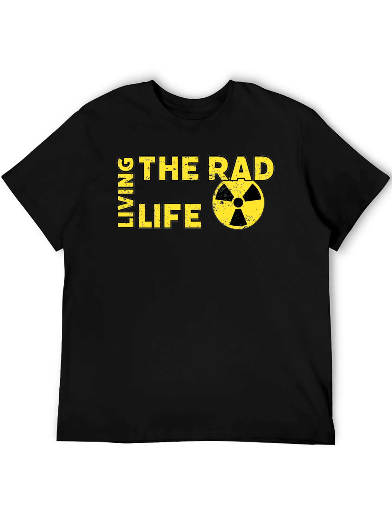 Black Living The Rad Life Graphic Tee - Cool, Unique Design view 5