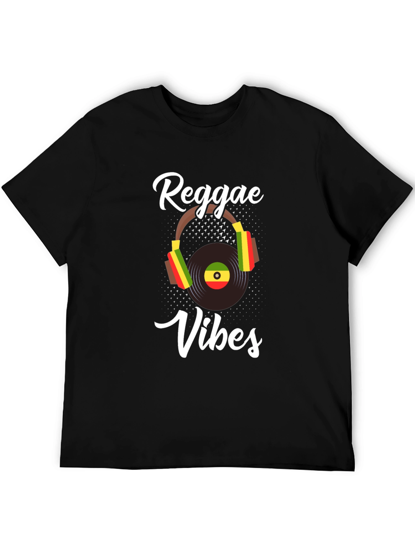 Black Reggae Vibes T-Shirt - Black Music Graphic Tee view 5
