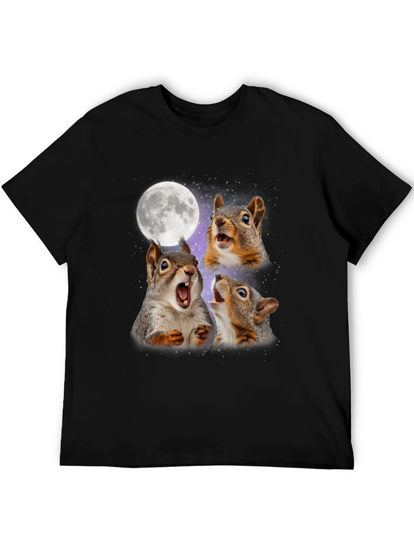 Black Squirrel Moon Howl T-Shirt view 5