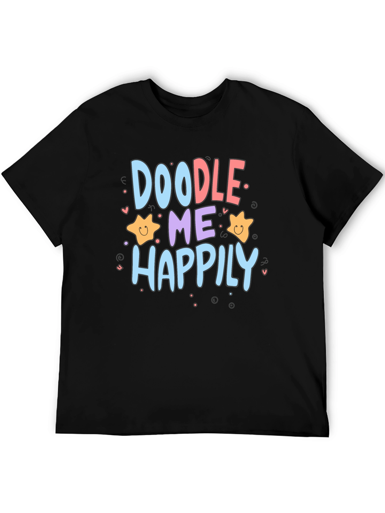 Doodle Me Happily Graphic T-Shirt - 5