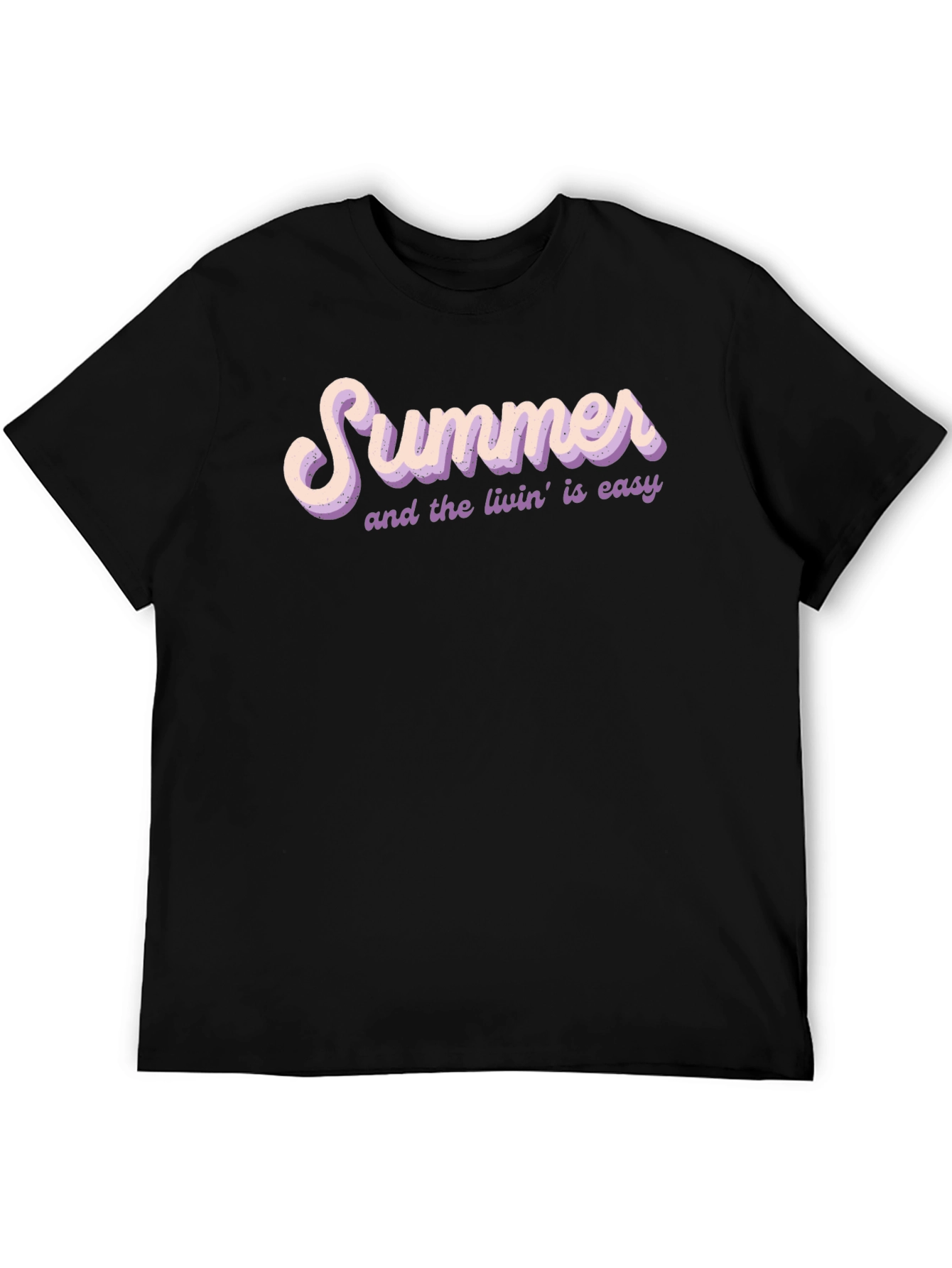 Black Summer Livin' T-Shirt - Black Casual Tee view 5