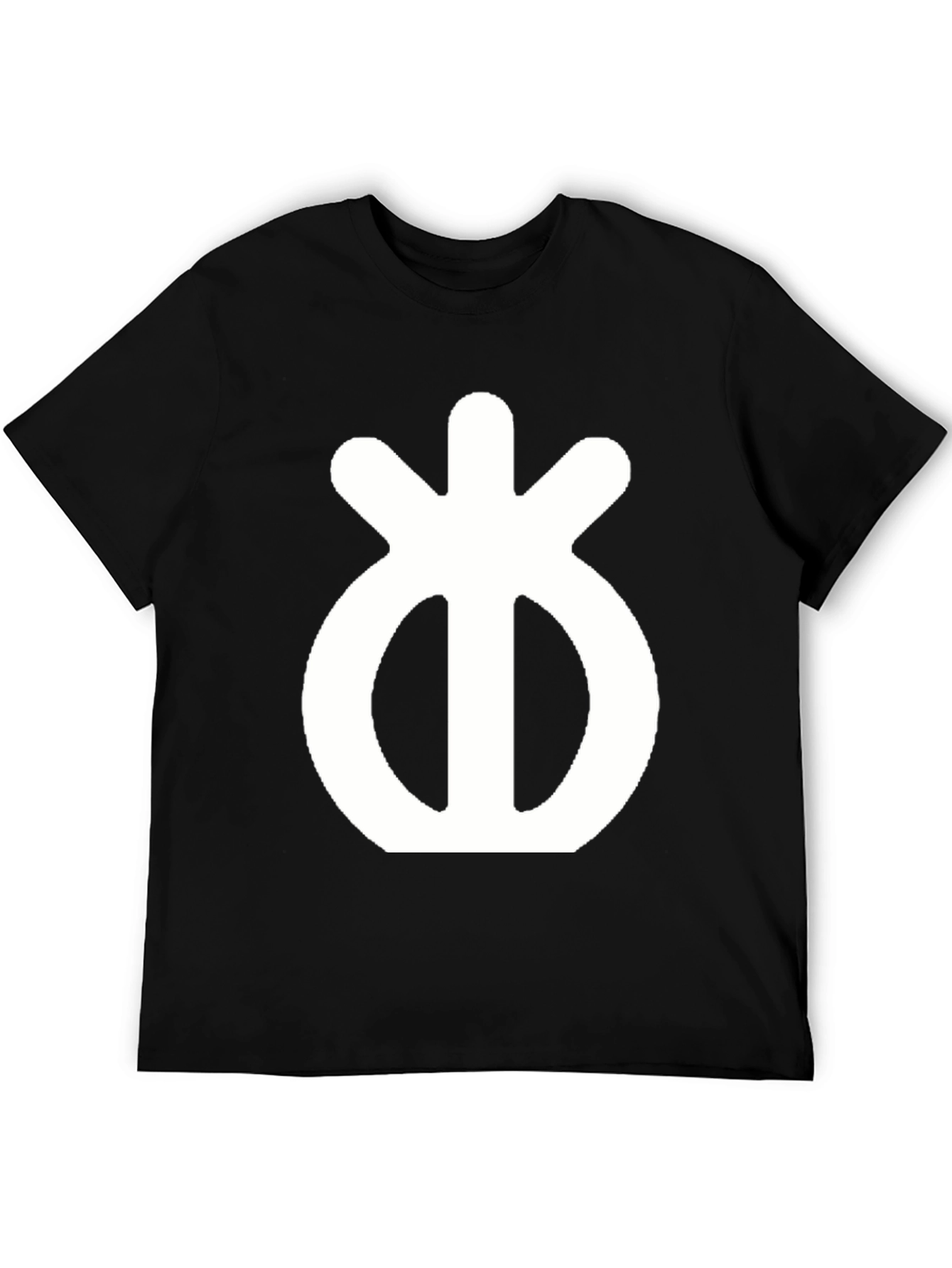 Black Symbol T-Shirt - Black Cotton Blend Tee view 5