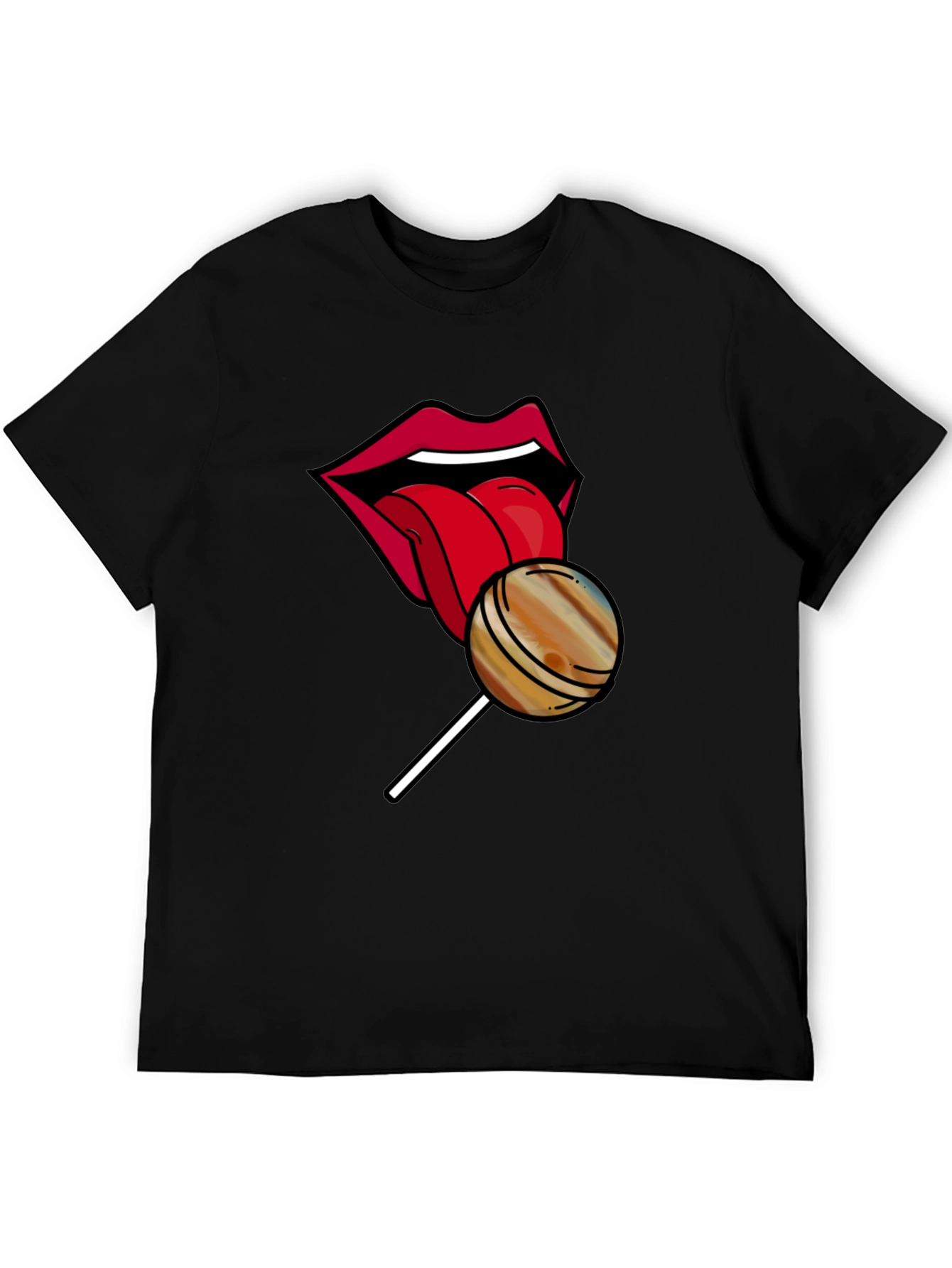 Black Lips Lollipop Graphic Tee - Unique Design, Soft Cotton view 5