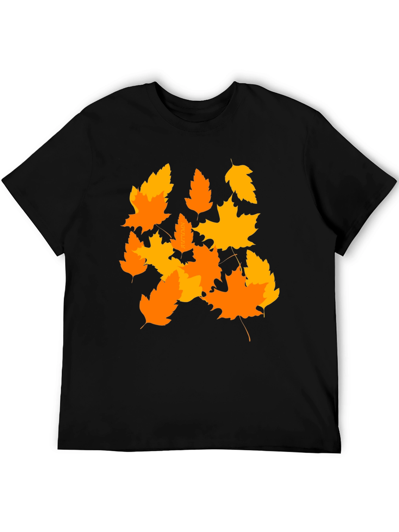 Black Autumn Leaves Graphic Tee - Stylish Fall Fashion view 5