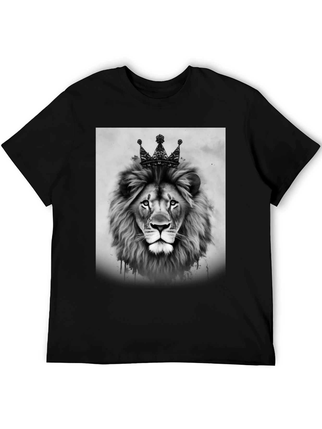 Black Lion King Graphic Tee - Black Unisex T-Shirt view 5