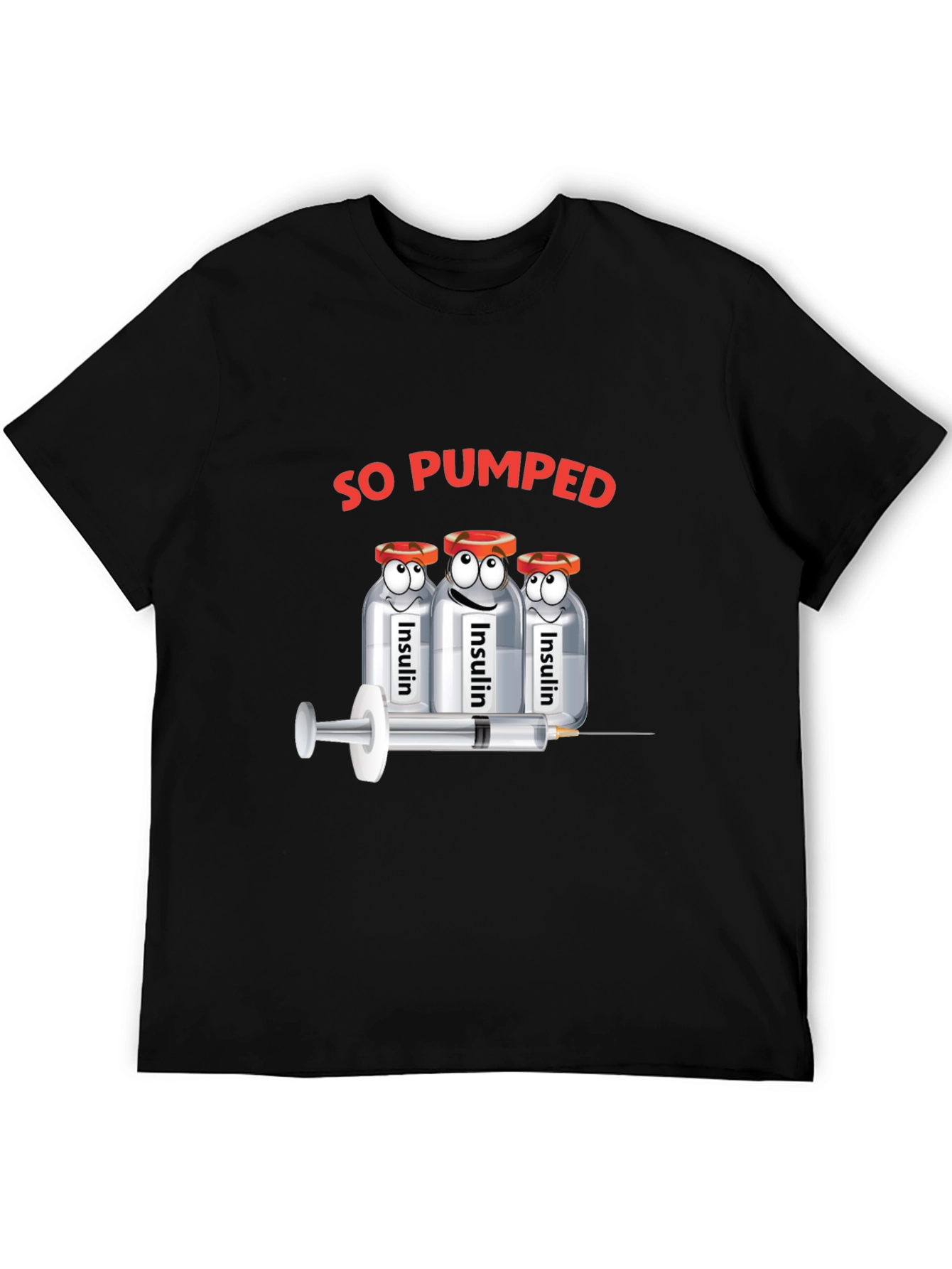 Black So Pumped Insulin Graphic T-Shirt view 5