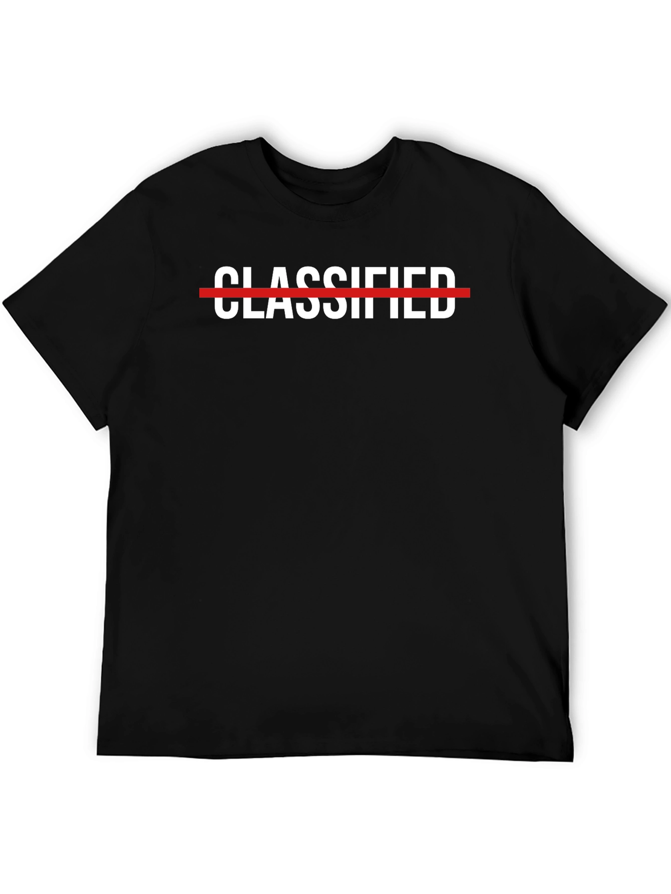 Black Classified Graphic T-Shirt - Trendy Men's Tee view 5