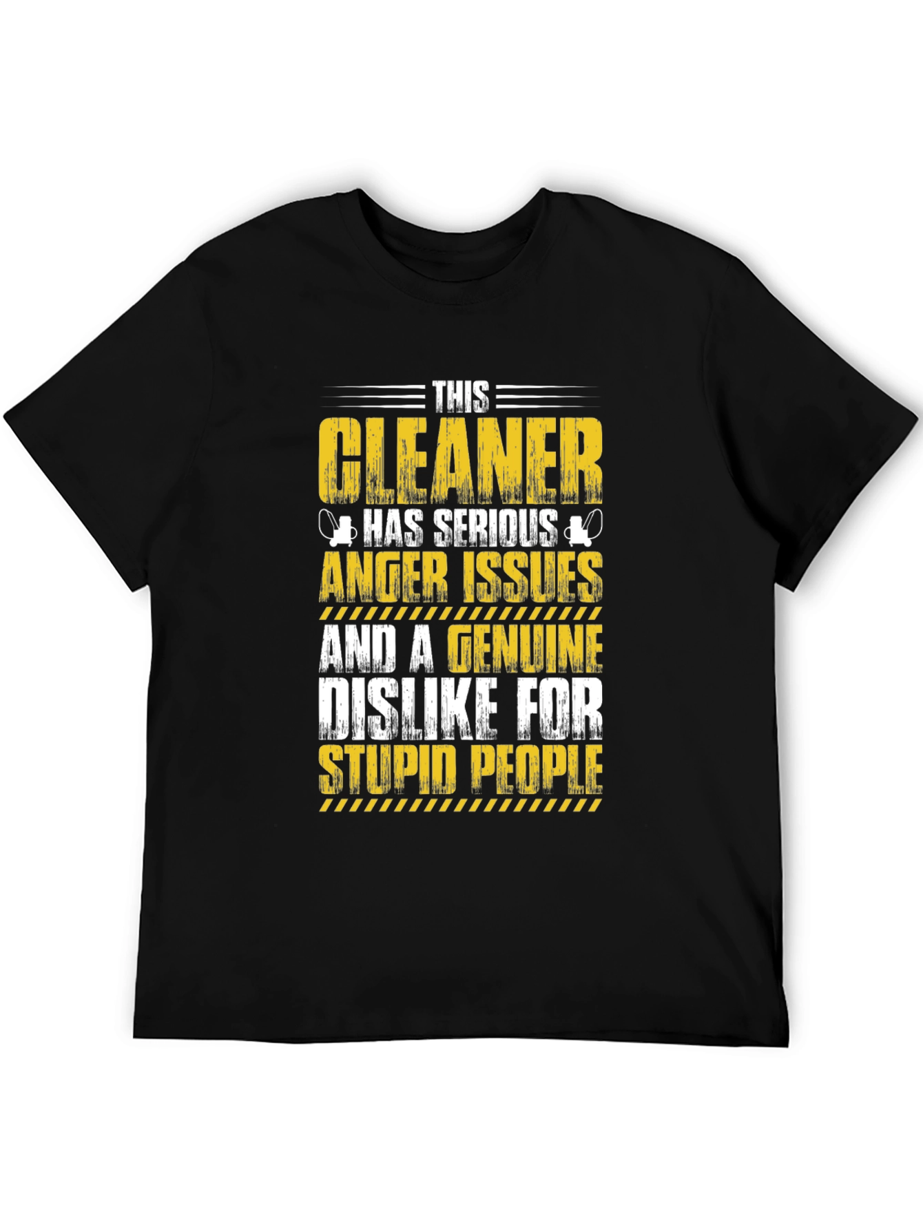 Black Cleaner Anger Issues Graphic Tee view 5