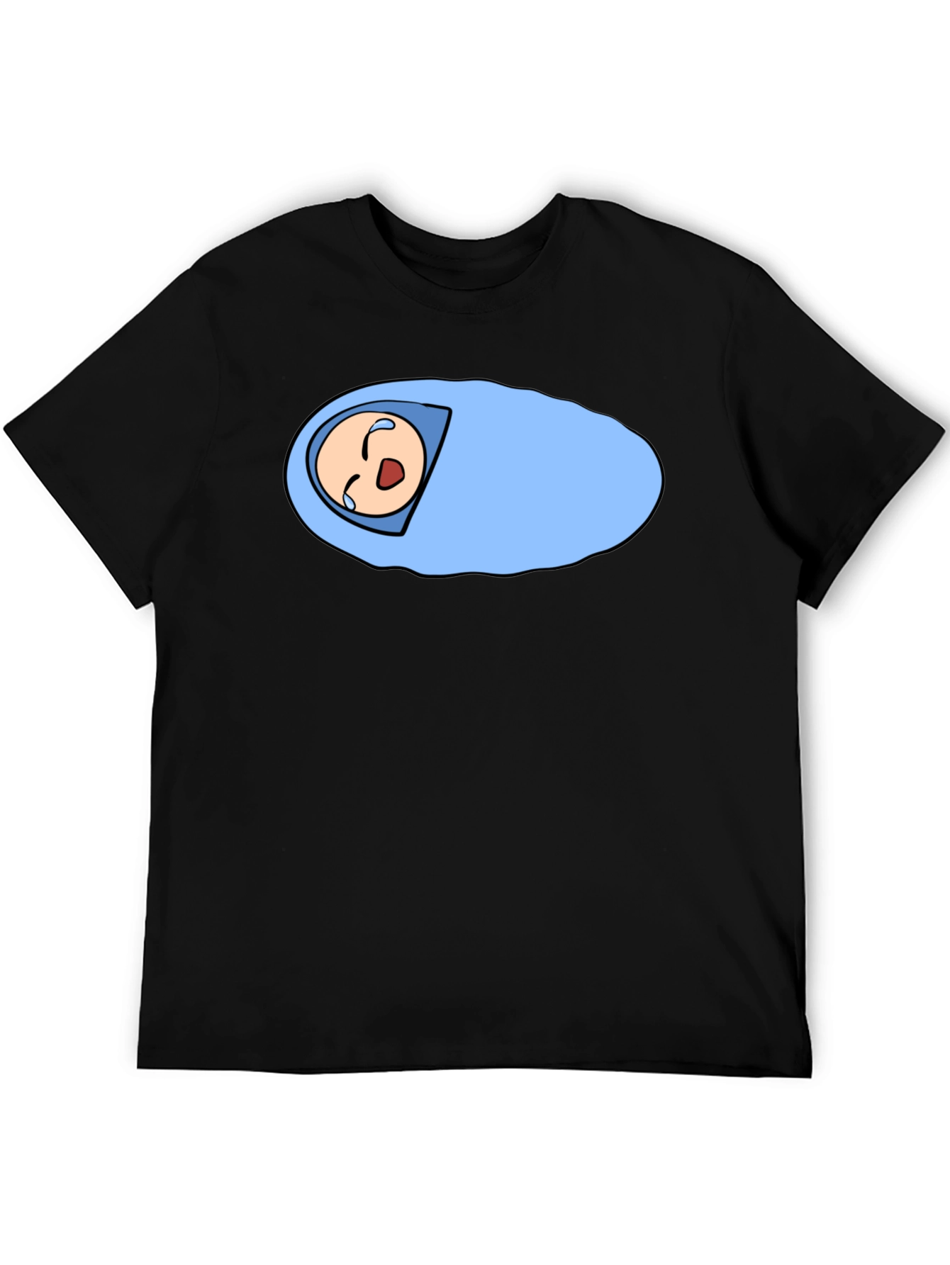 Black Cartoon Baby T-Shirt - Black, Unique Design view 5