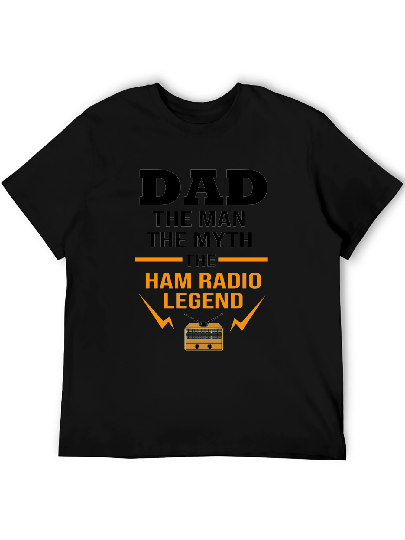Black Dad Ham Radio Legend T-Shirt view 5