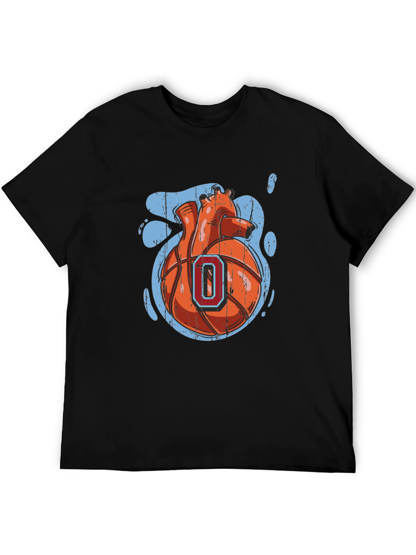 Black Heart Basketball Graphic Tee - Urban Style view 5