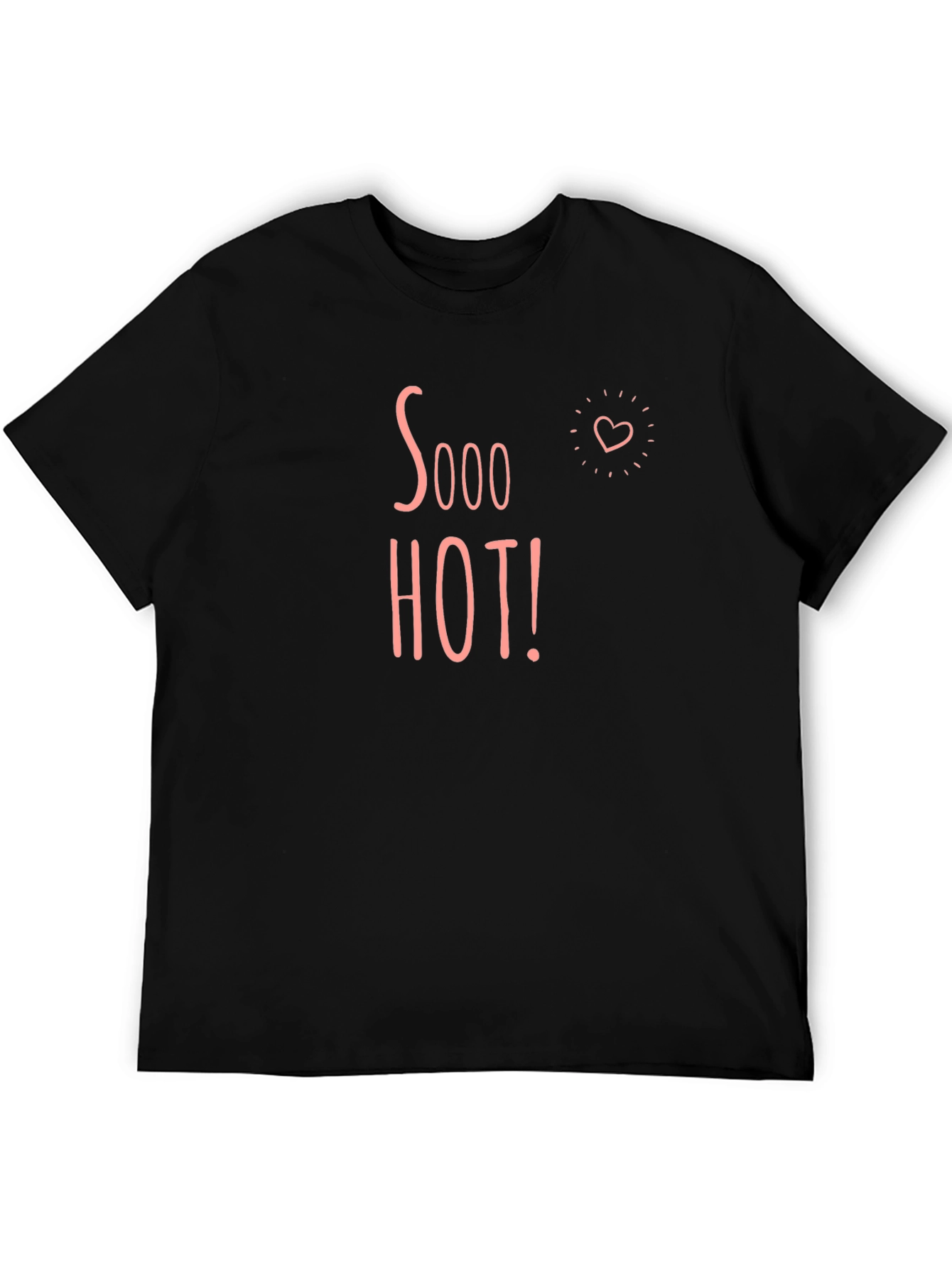 Black Sooo Hot! Graphic Tee - Black Cotton T-Shirt view 5