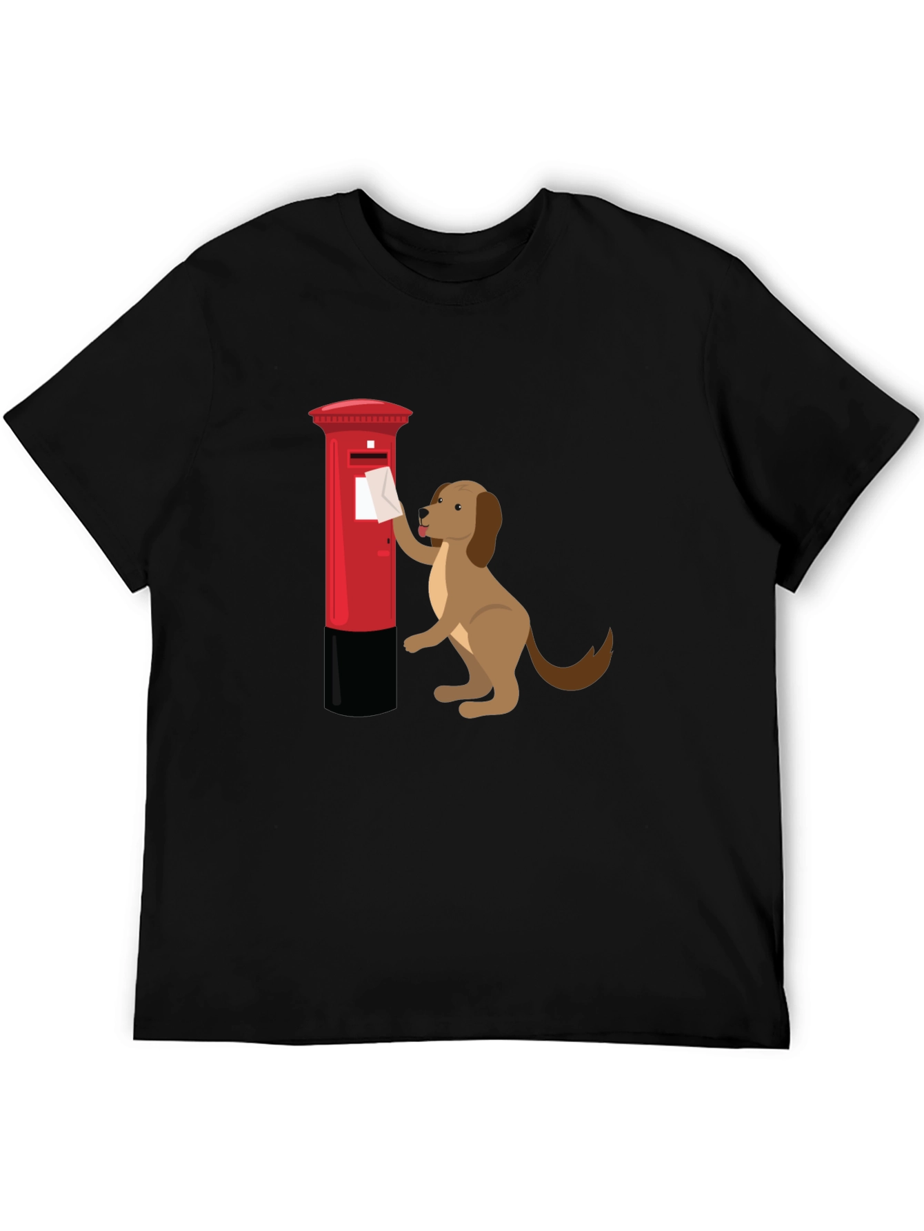 Black Dog Posting Letter Graphic T-Shirt view 5