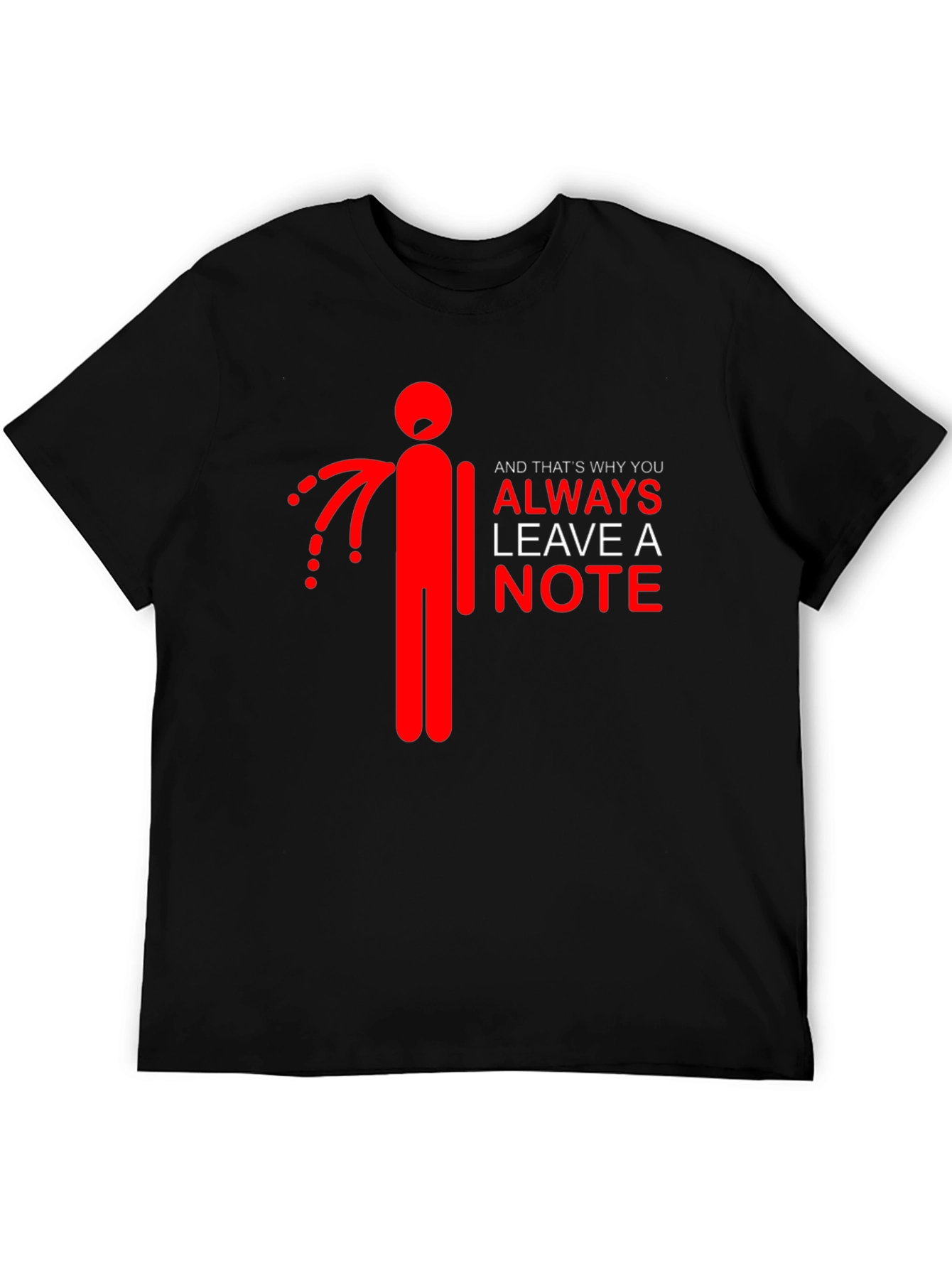 Black Always Leave a Note Graphic Tee view 5