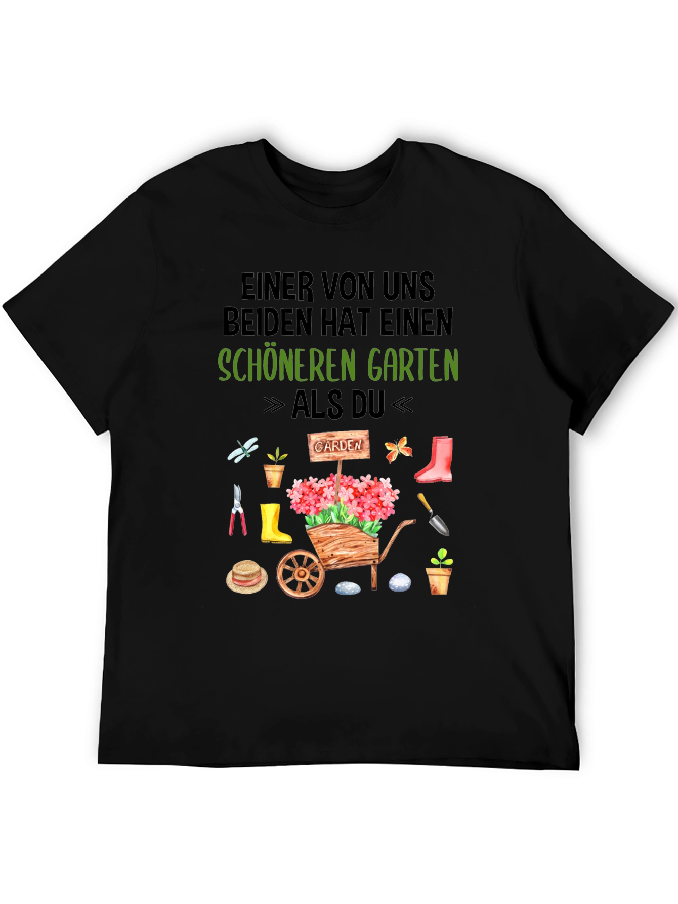 Black Gardener T-Shirt: "Schöneren Garten" view 5