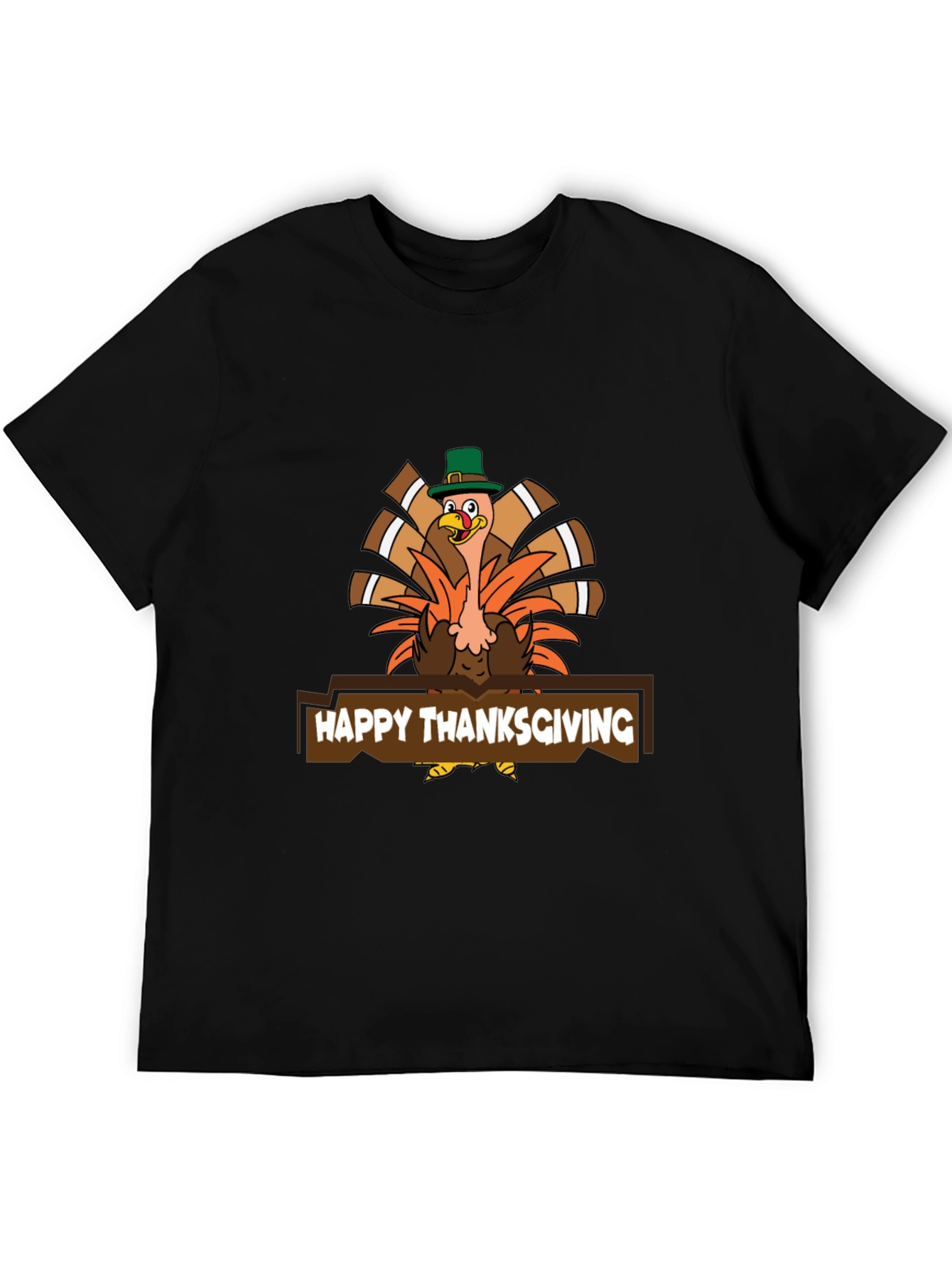 Black Thanksgiving Turkey T-Shirt - Holiday Graphic Tee view 5