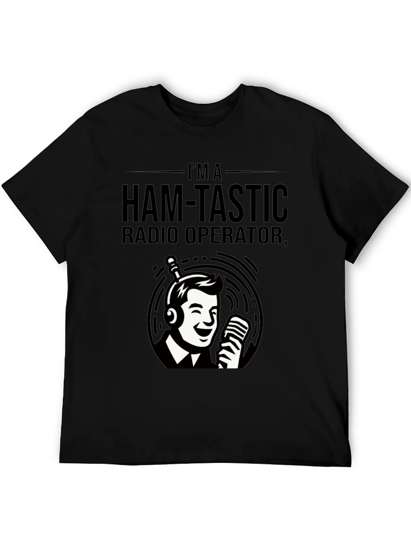 Black Ham-Tastic Radio Operator T-Shirt view 5