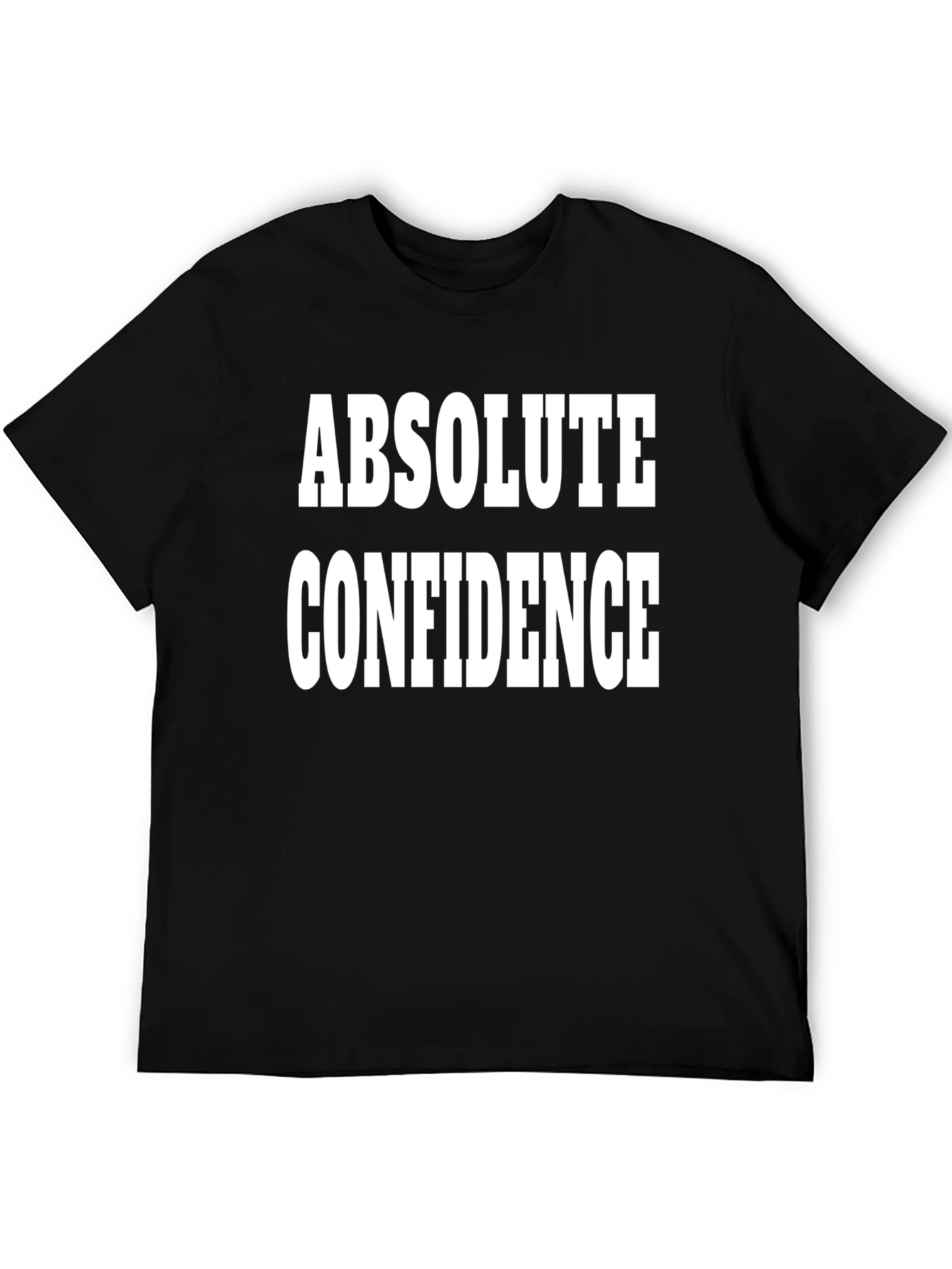 Black Absolute Confidence T-Shirt - Bold Statement Tee view 5