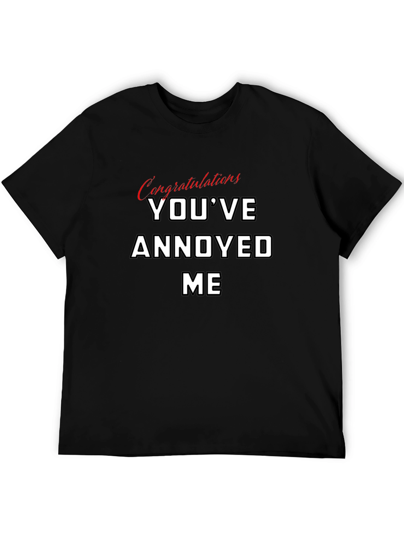 Black Annoyed Me Graphic Tee - Bold Statement T-Shirt view 5
