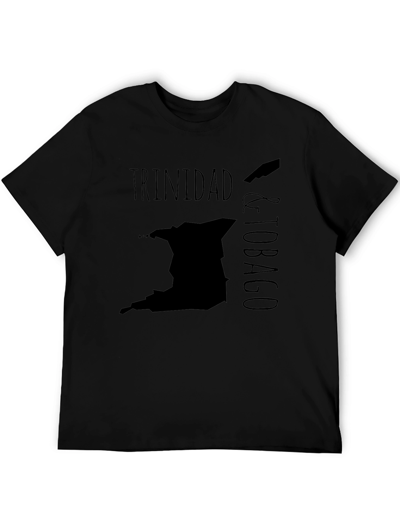 Trinidad & Tobago Map T-Shirt - Black Graphic Tee - 5