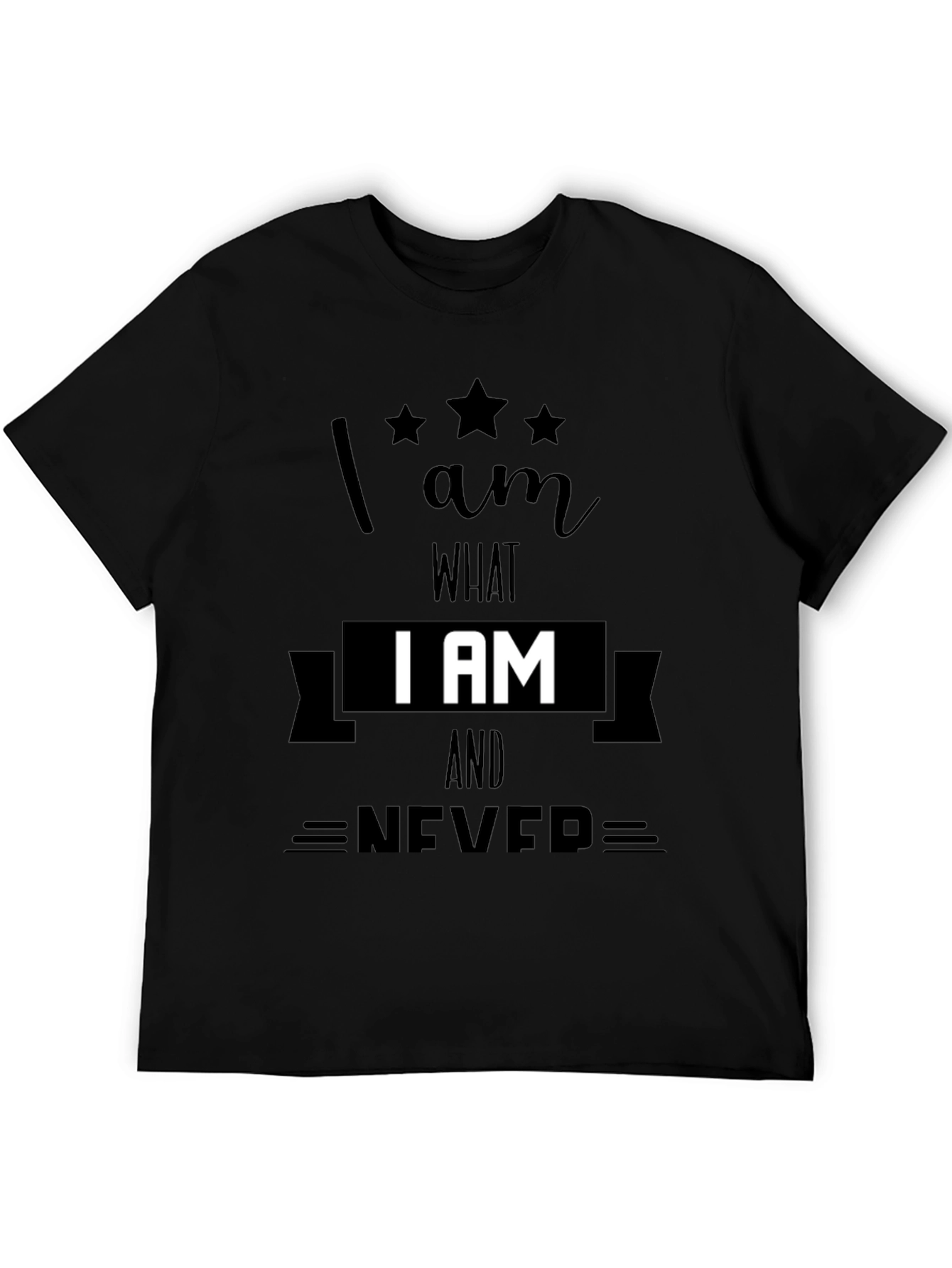 Black I AM What I AM T-Shirt - Never view 5