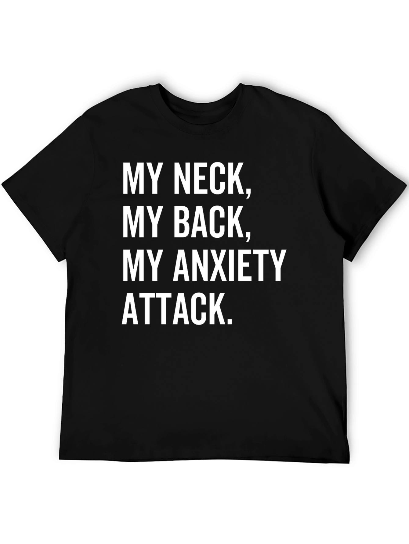 Black Humorous 'My Neck, My Back' Graphic T-Shirt view 5