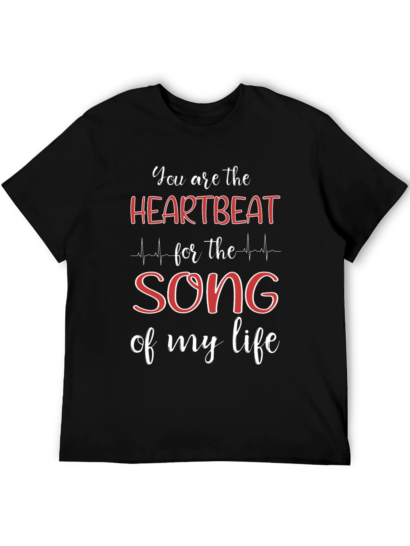 Black Heartbeat Song Graphic Tee - Life's Anthem view 5