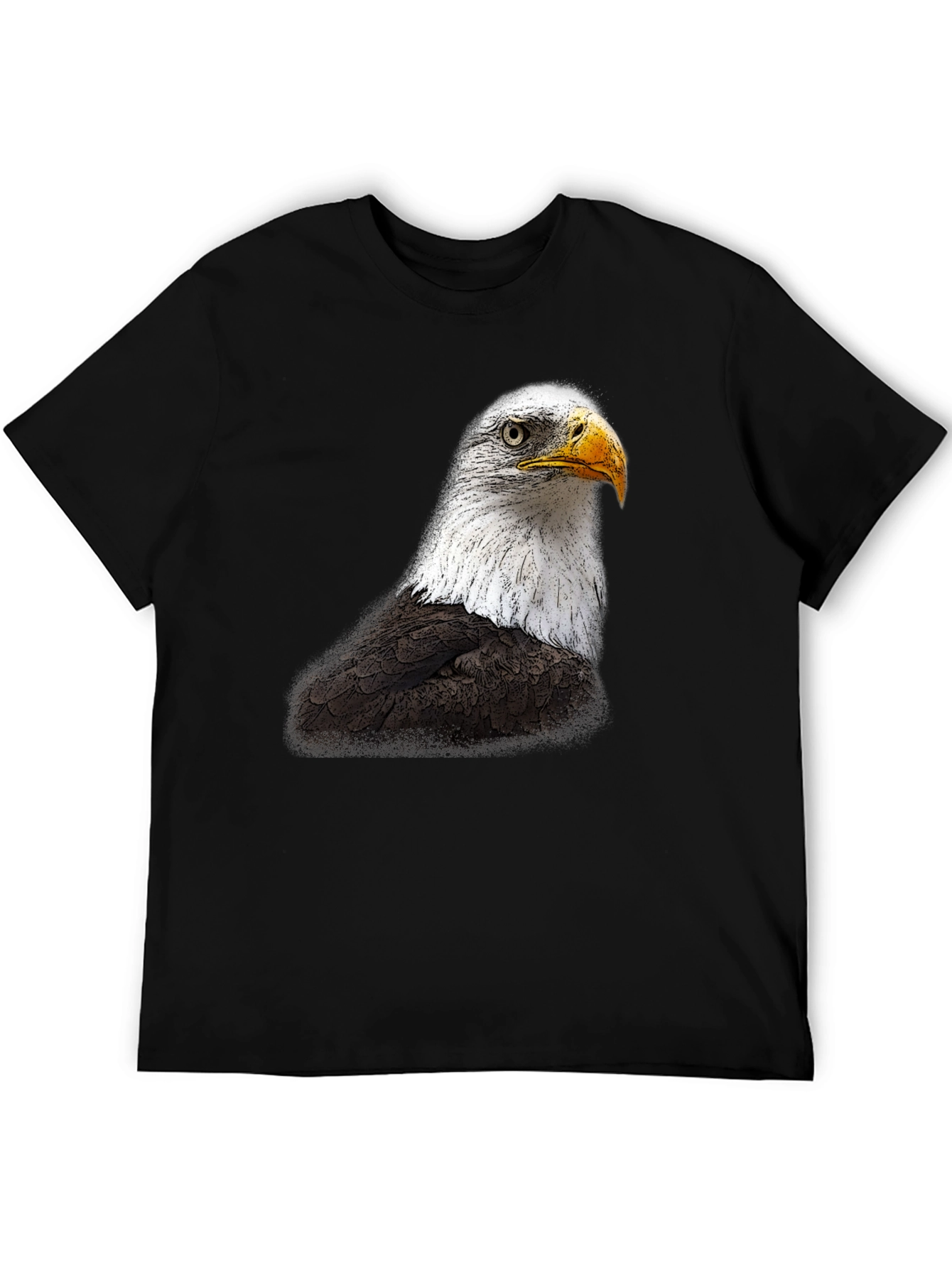 Black Bald Eagle Graphic T-Shirt view 5