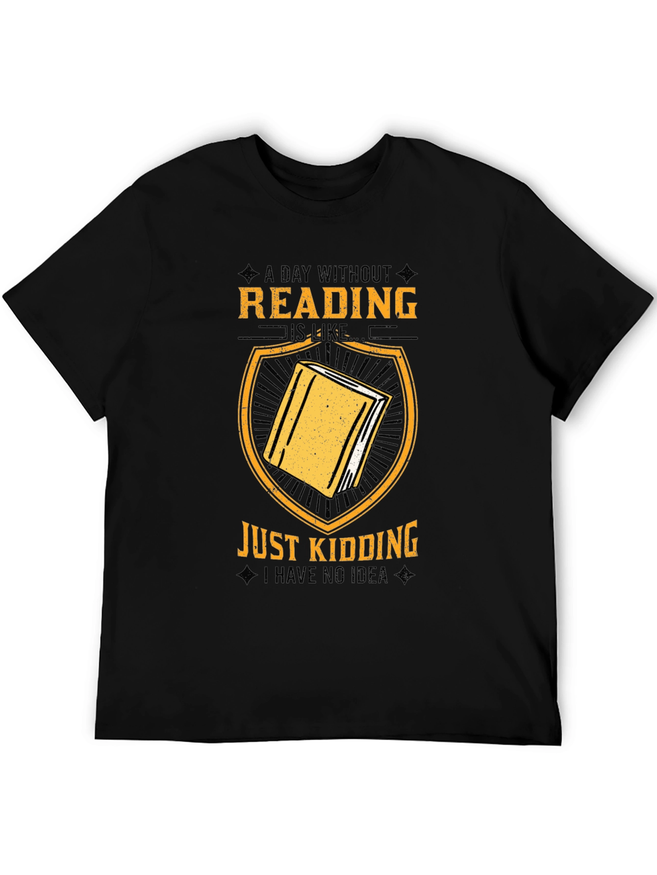 Black Funny Reading T-Shirt - A Day Without Reading view 5