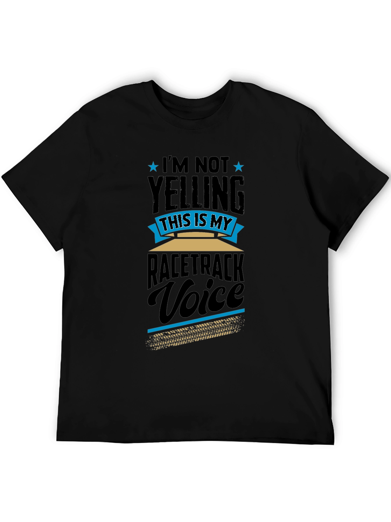 Black Racetrack Voice Tee - Funny Motorsport Fan Shirt view 5