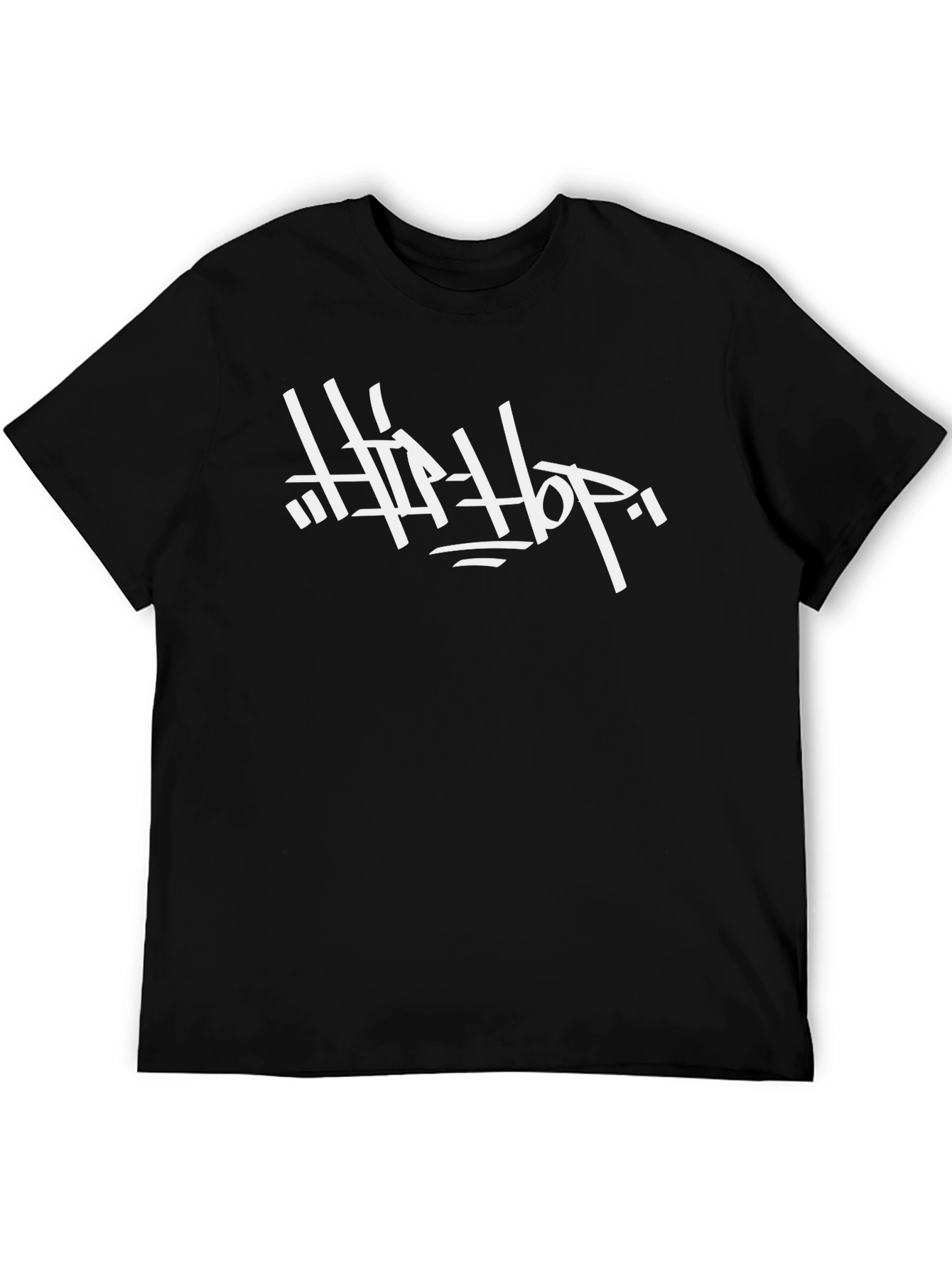 Black Hip Hop Graphic Black T-Shirt view 5