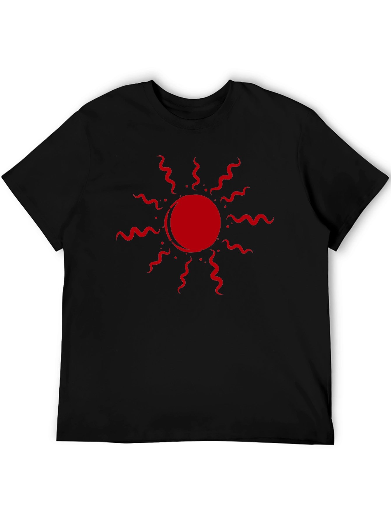Black Solar Symbol Graphic Tee - Black Cotton Blend view 5