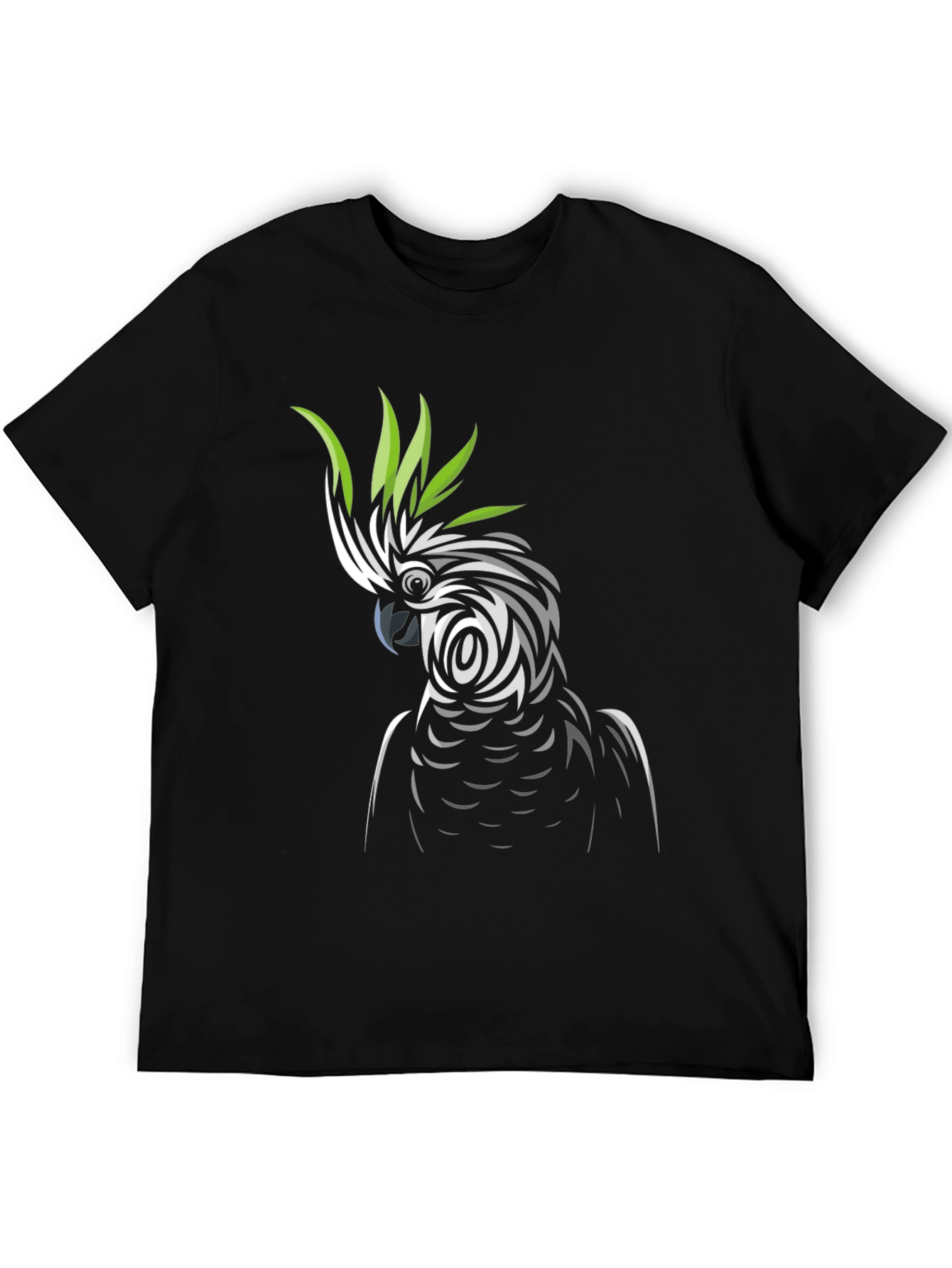 Black Cockatoo Graphic Tee - Stylish Black T-Shirt view 5