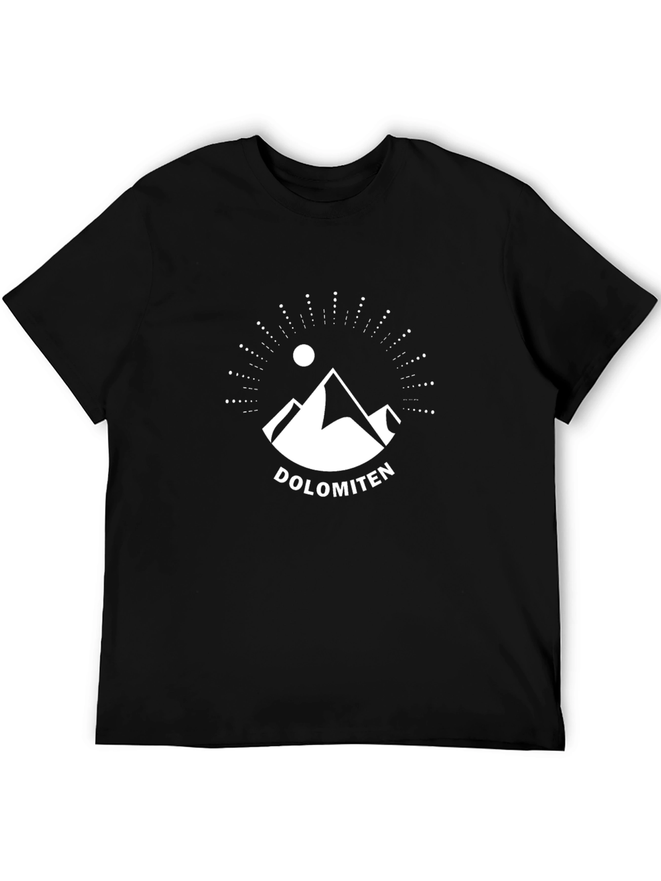 Black Dolomiten Mountain Graphic T-Shirt view 5