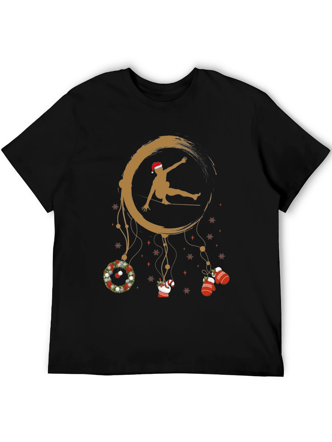 Black Festive Slackline Dream T-Shirt view 5