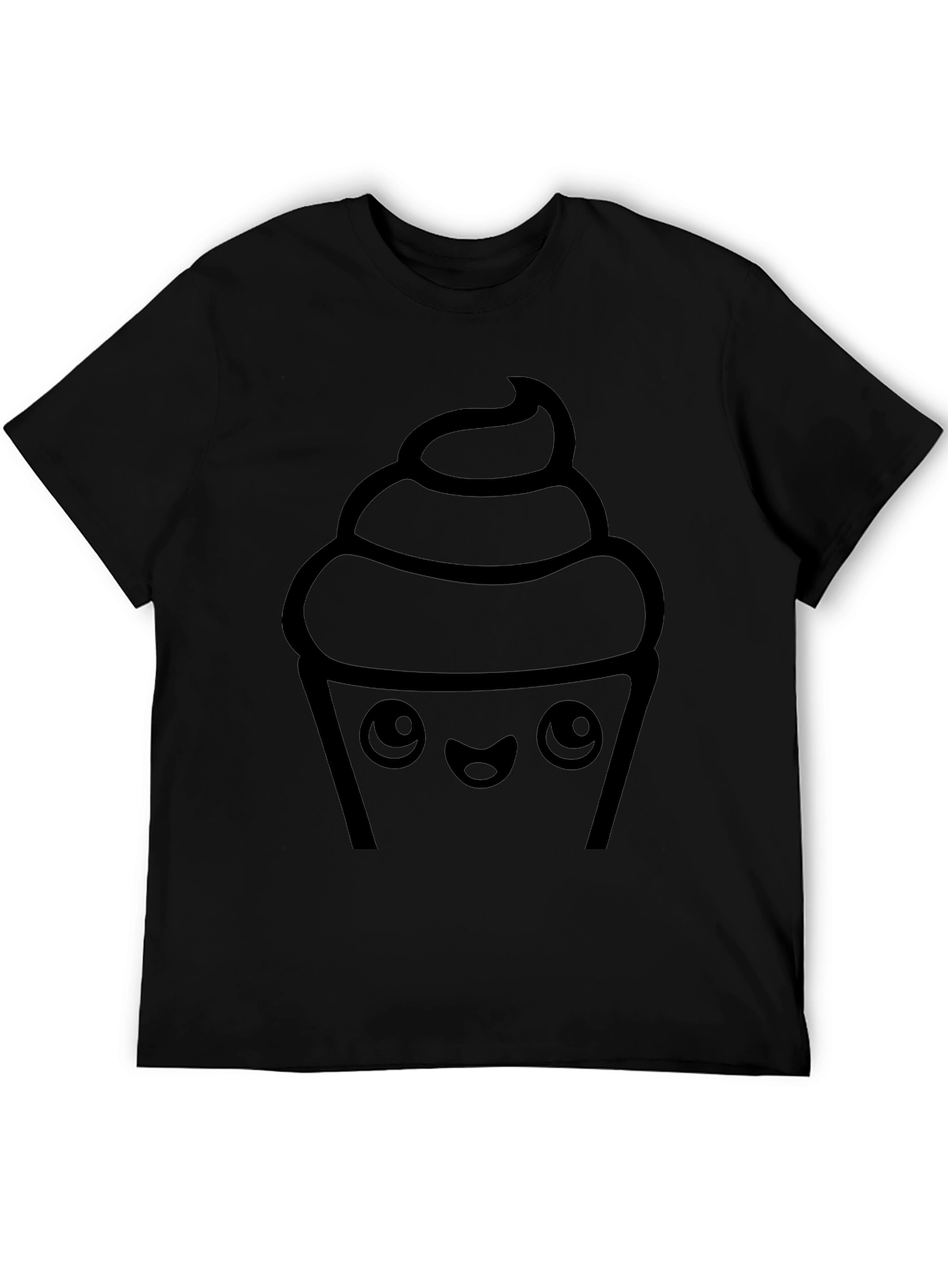 Black Cute Cupcake Graphic Print Tee view 5
