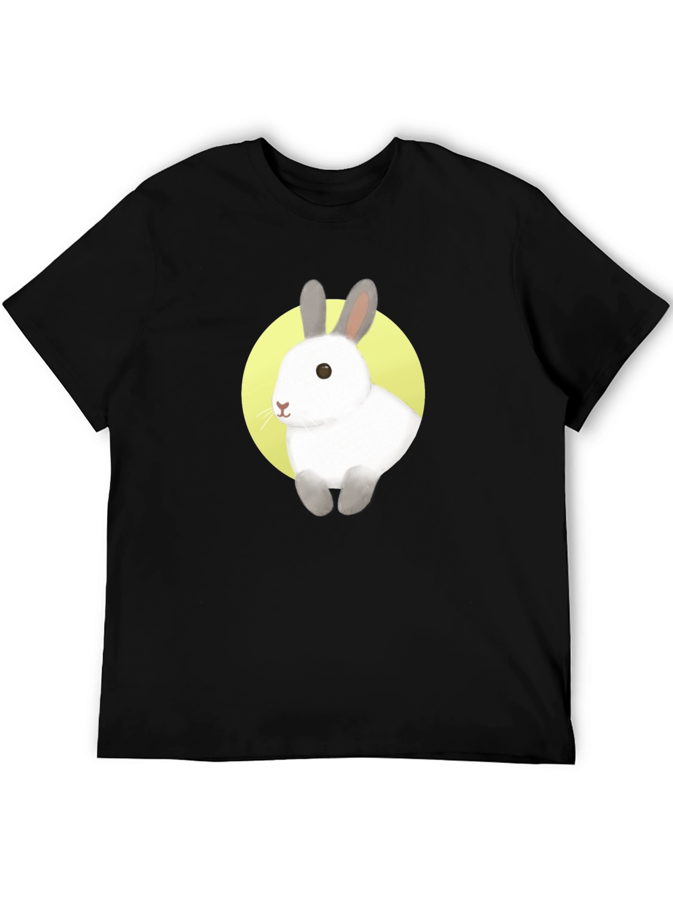 Black Rabbit Graphic T-Shirt - Black Cotton Blend view 5