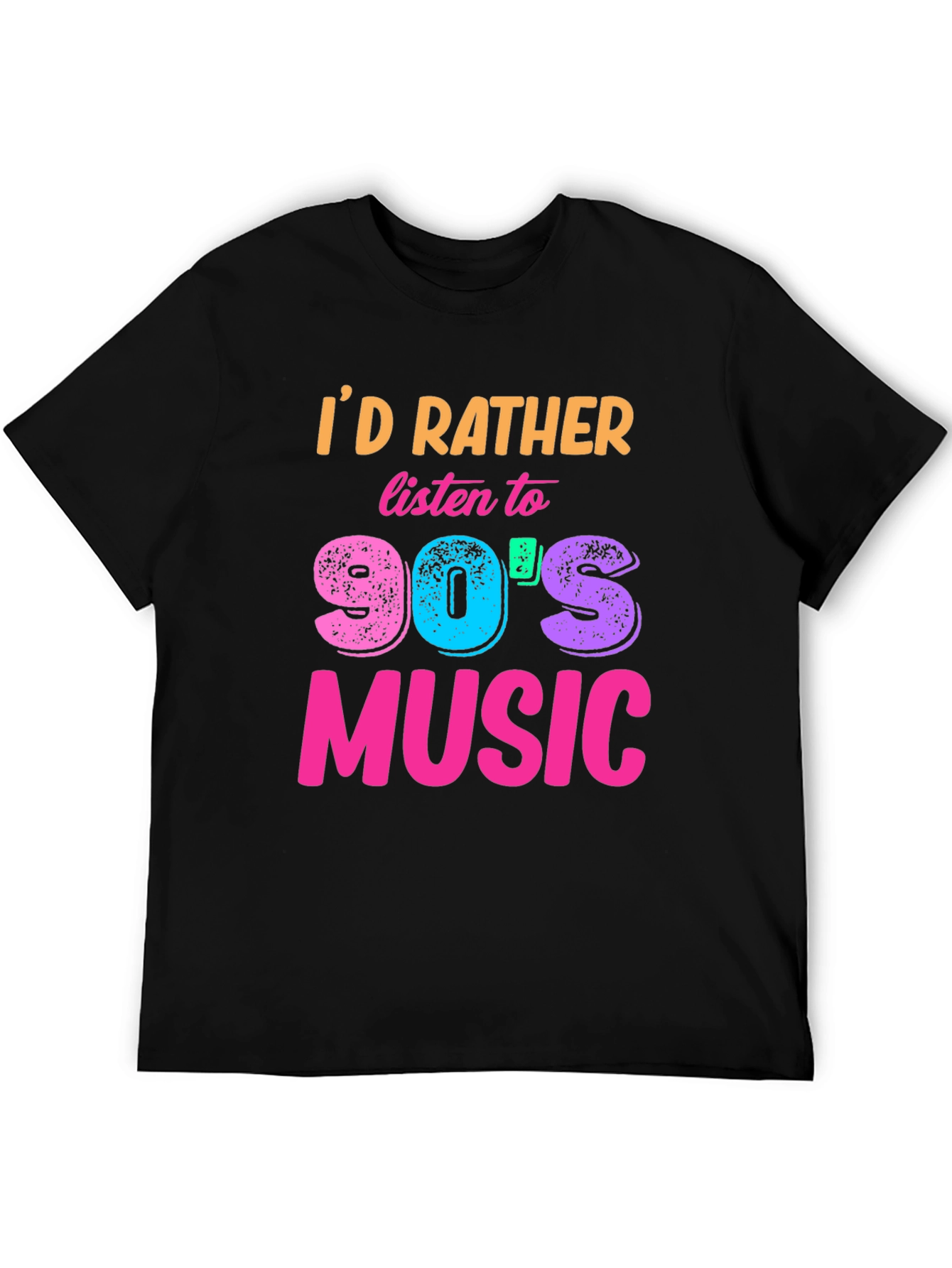 Black 90s Music T-Shirt - Retro Style view 5